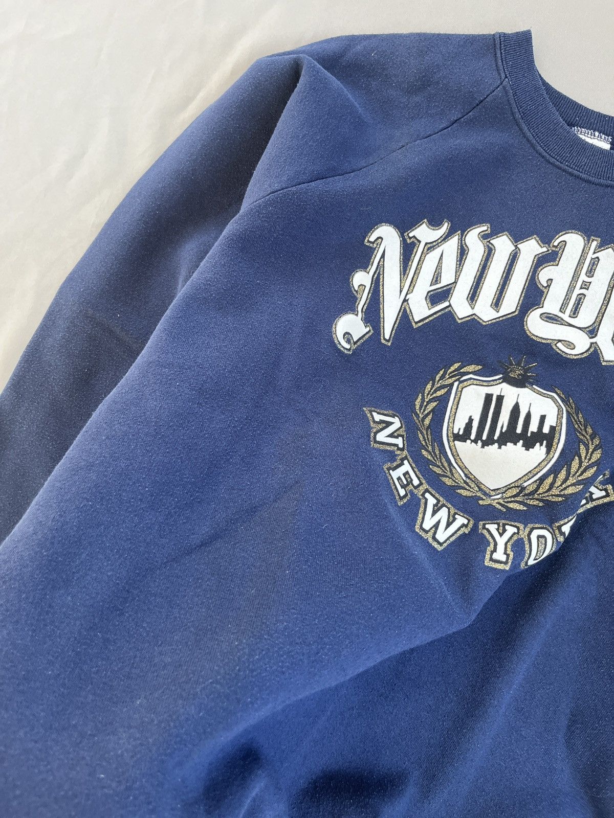 Vintage New York Vintage Made in USA Blue Heavy Sweatshirt Size US XL / EU 56 / 4 - 8 Thumbnail