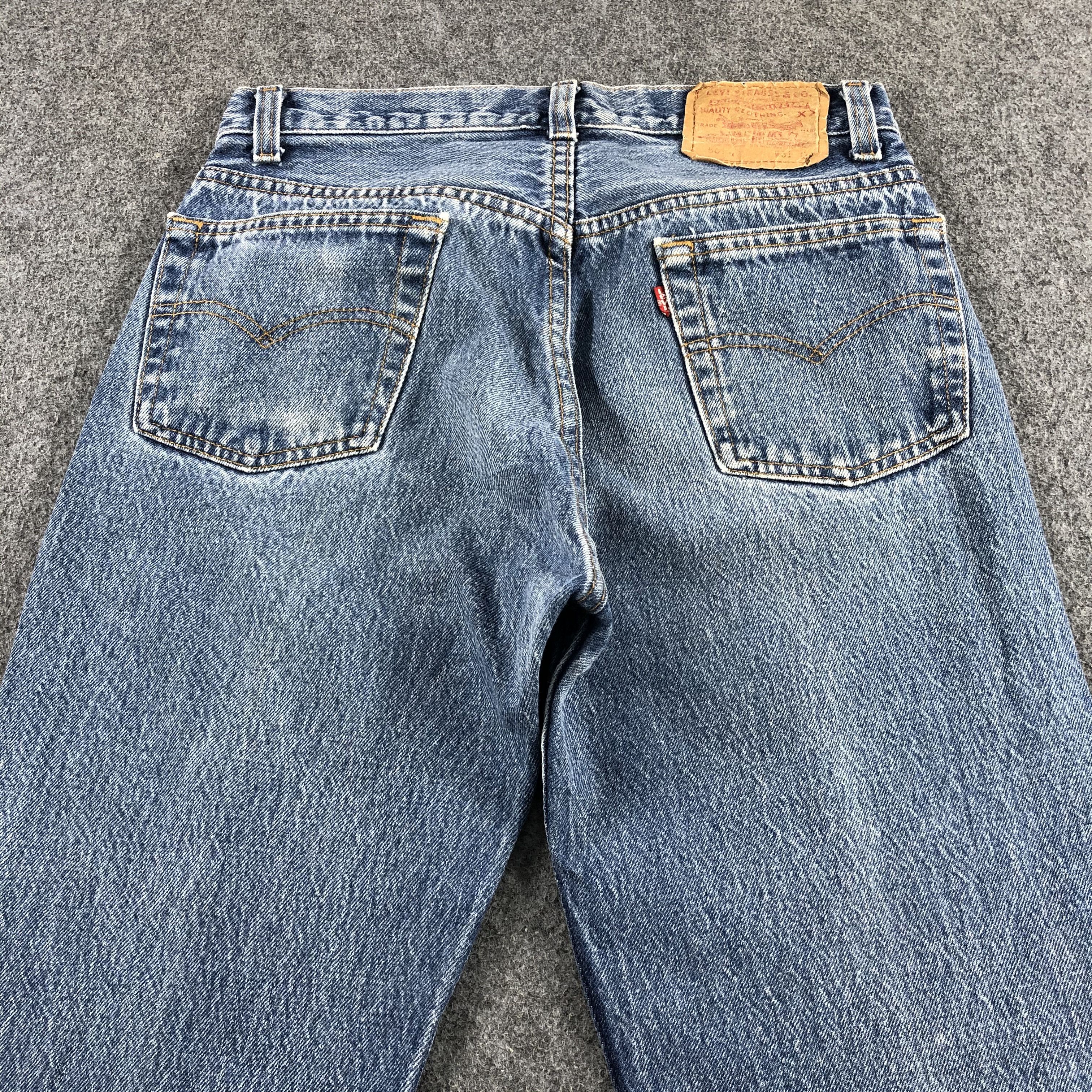 Levi's Vintage 90s Blue Wash Levis 501 Jeans-J1410 Size US 30 / EU 46 - 4 Thumbnail