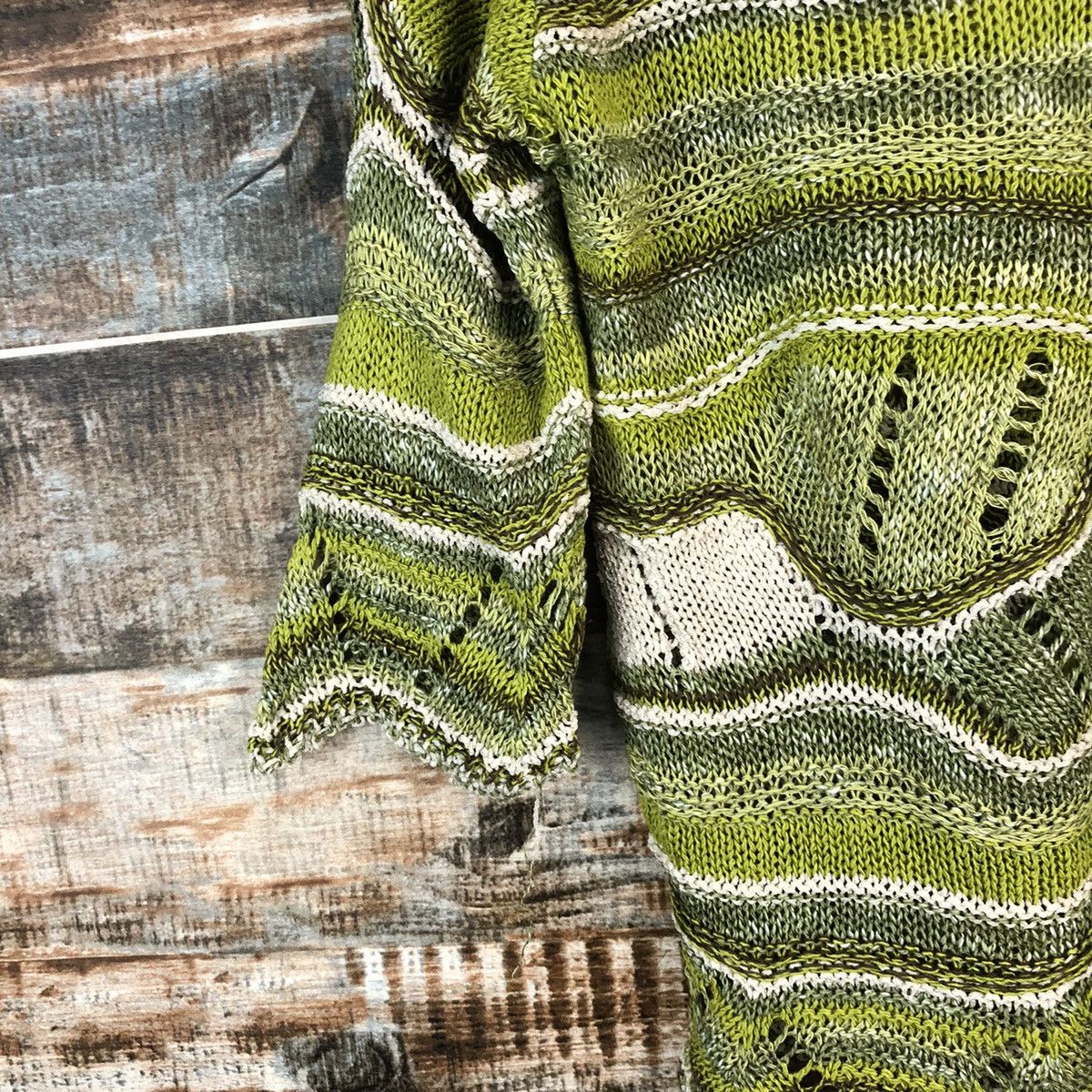 Homespun Knitwear × Japanese Brand DL Japan Art style vintage Green Knitwear #C524 Size S / US 4 / IT 40 - 7 Thumbnail
