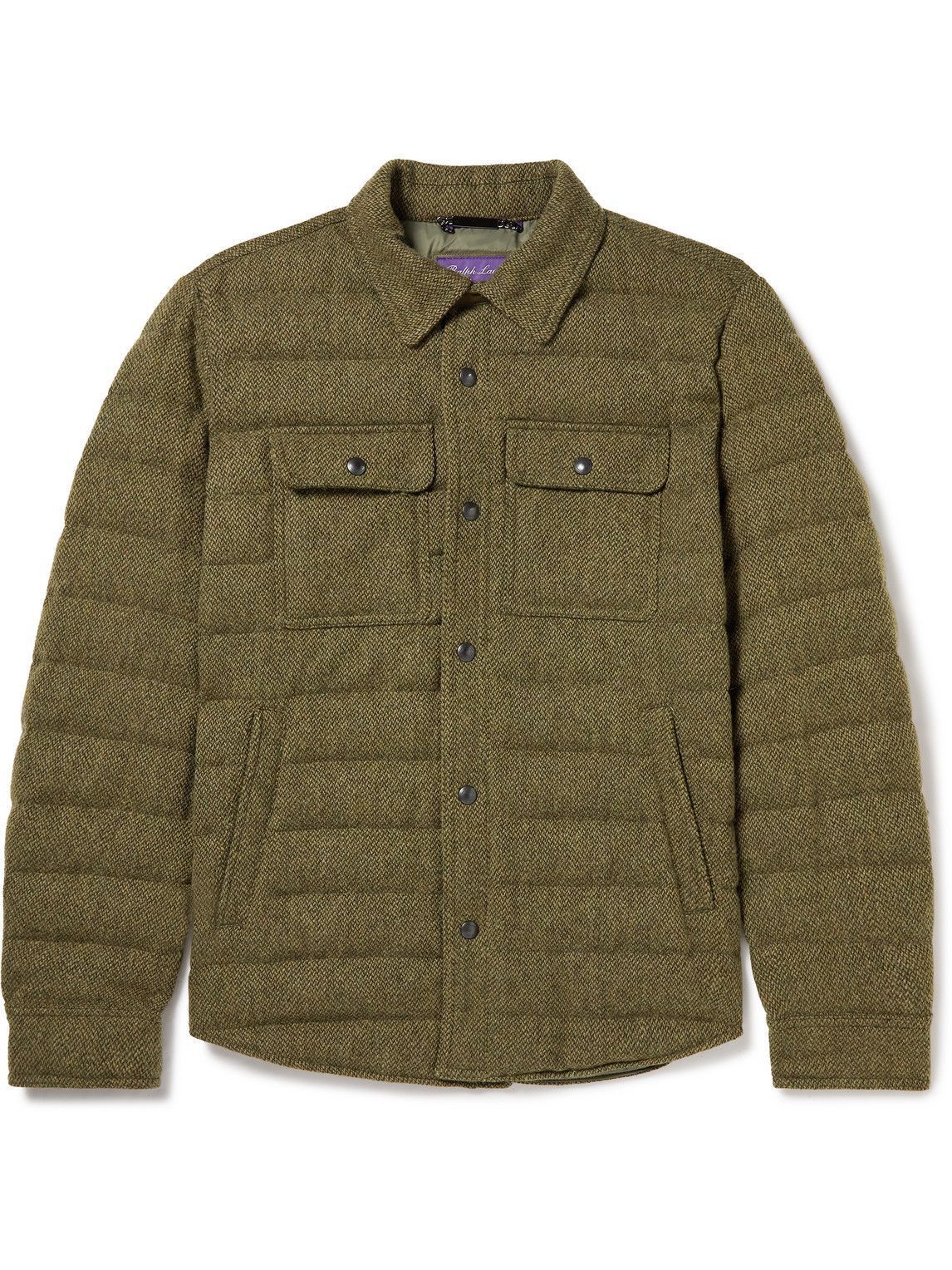 Ralph Lauren Purple Label Astor Quilted Wool Down Jacket - Green Size US M / EU 48-50 / 2 - 1 Thumbnail