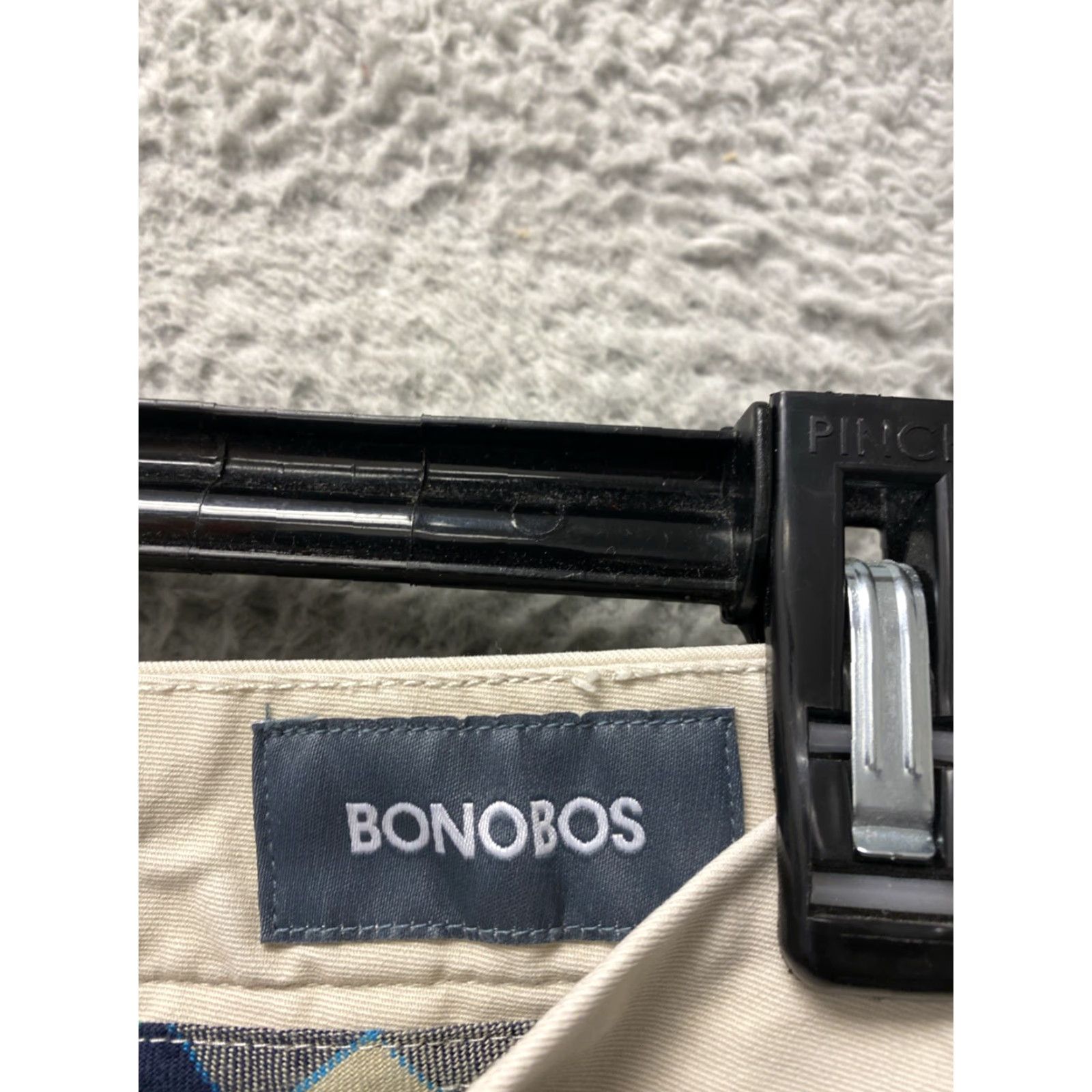 Bonobos Bonobos Slim Chino Pants Mens 32x32 Beige Cotton Zip Flat Front Slim Tapered Beiges 90s? Size US 32 / EU 48 - 3 Thumbnail