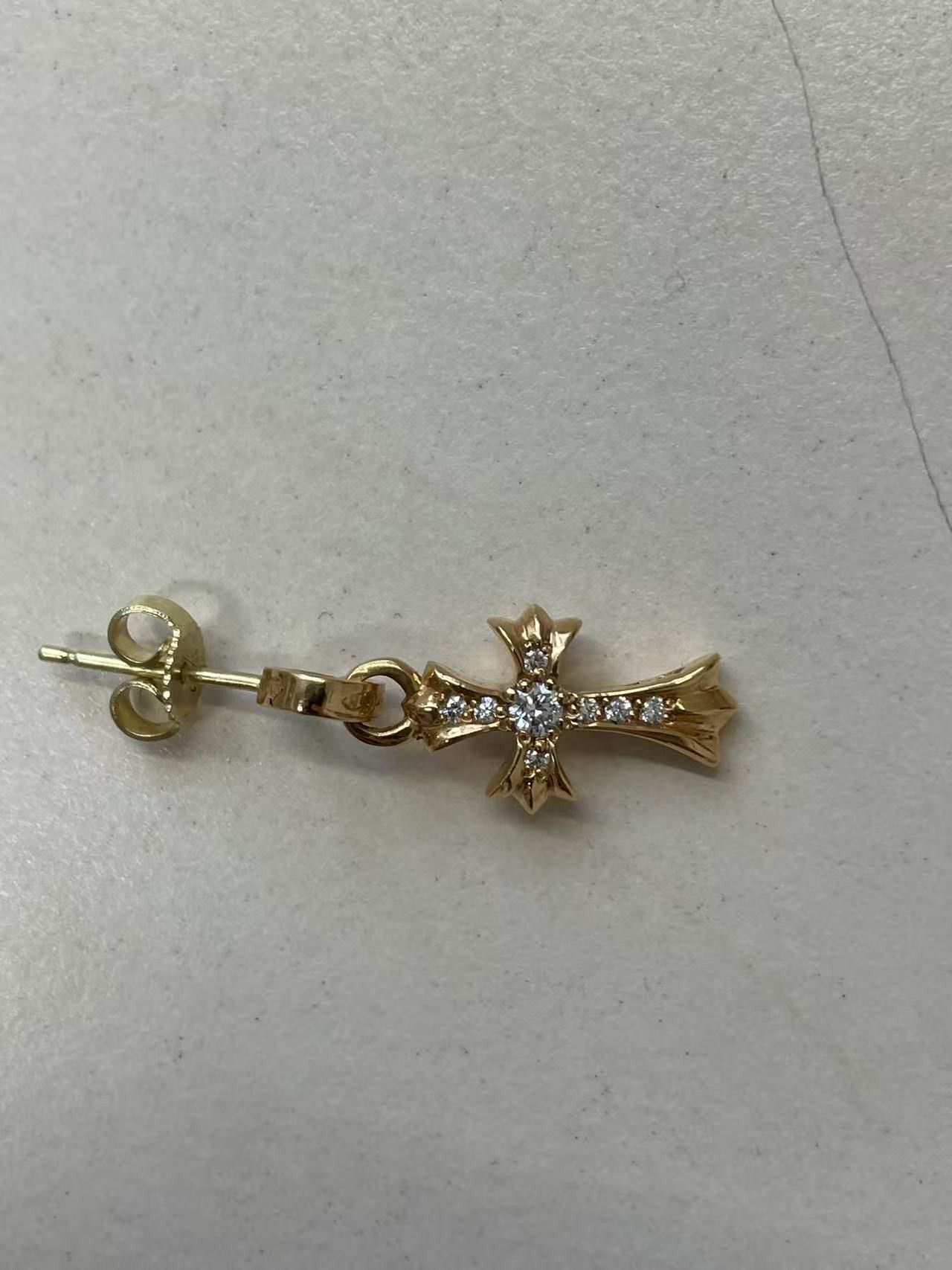 Chrome Hearts Chrome Hearts 22K Gold Diamonds Babyfat Drop Earring Size ONE SIZE - 7 Thumbnail