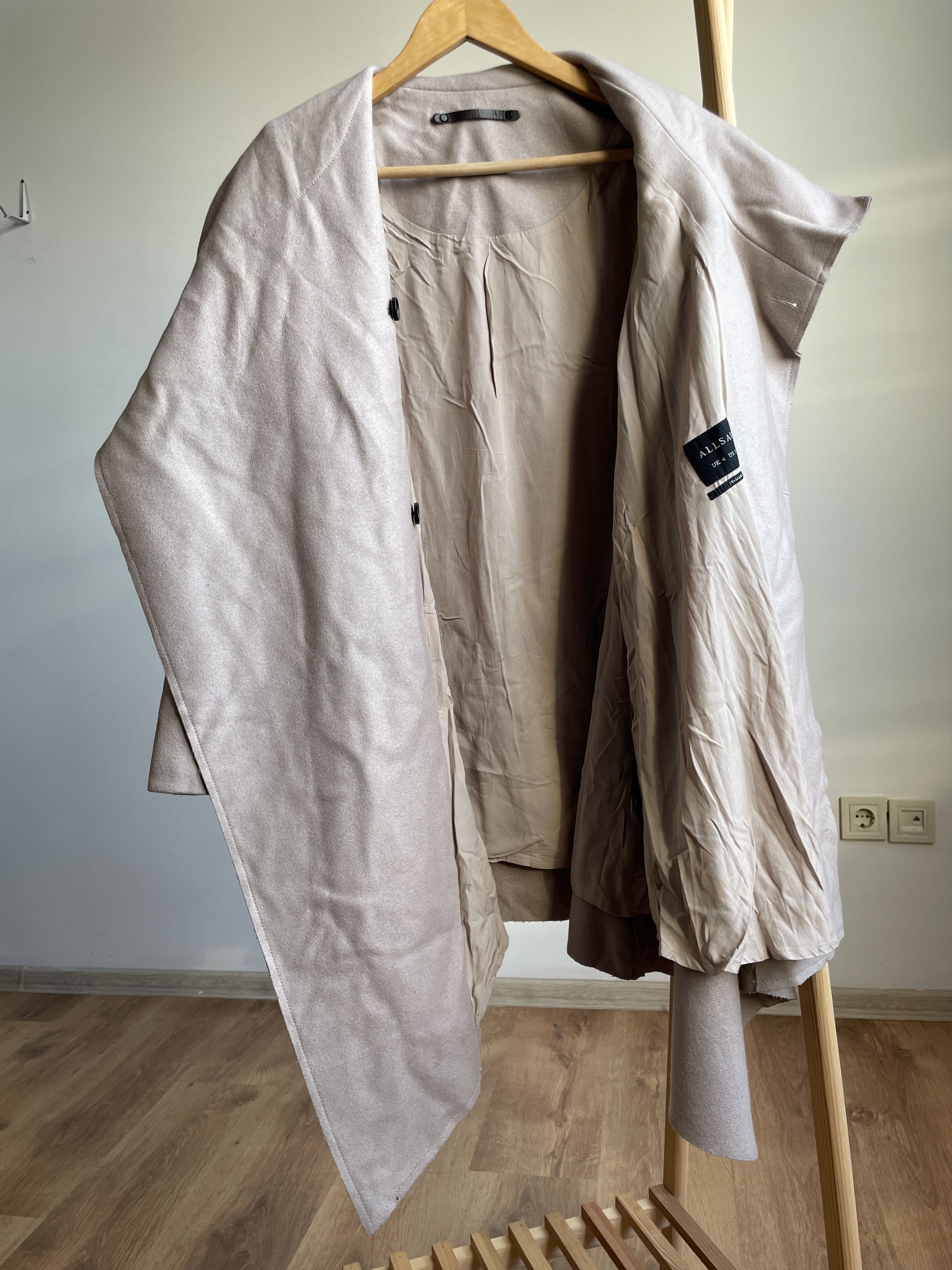Allsaints Allsaints City Monument Toggle Buckle Asymmetric Womens Coat Size XS / US 0-2 / IT 36-38 - 4 Thumbnail