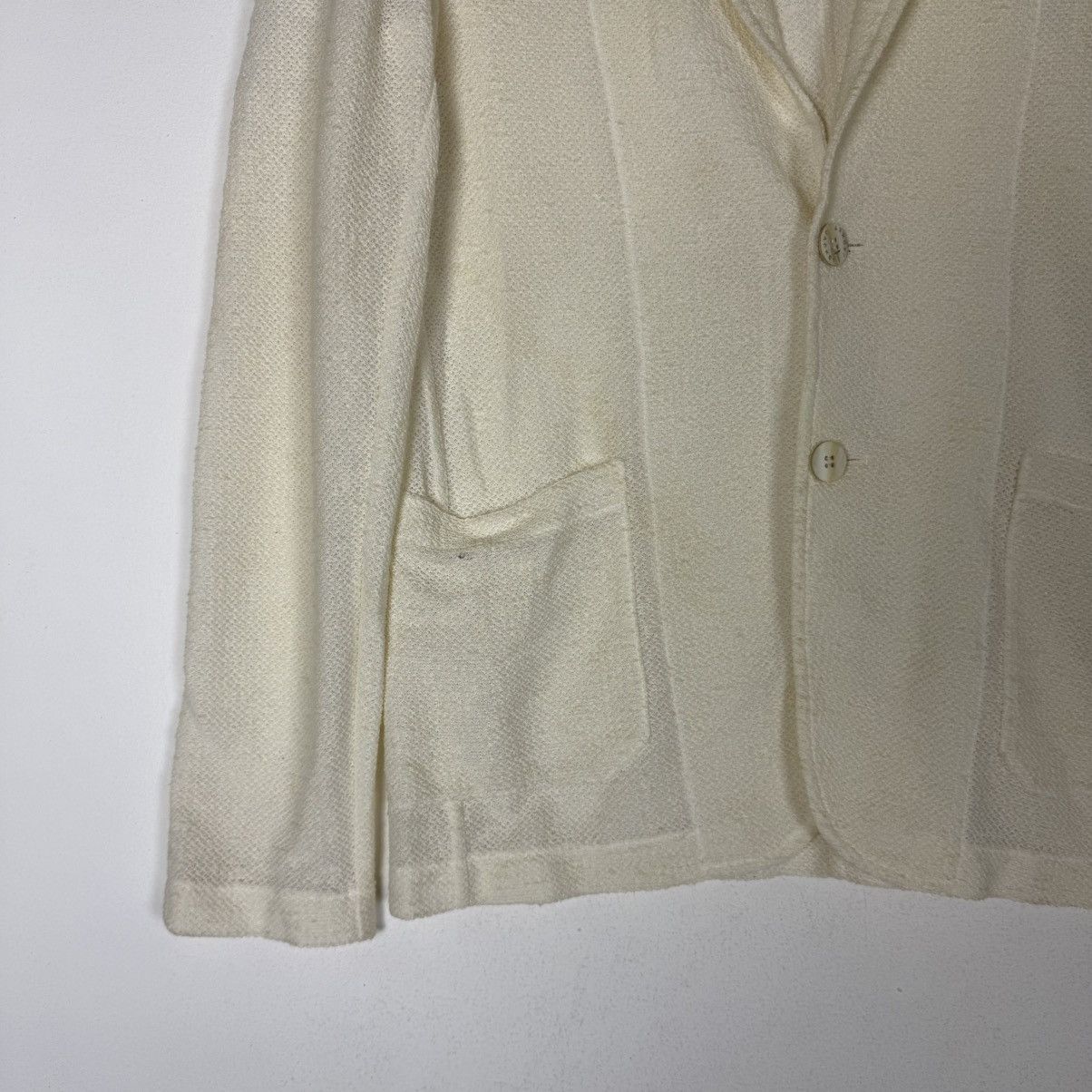 Tonello CLAUDIO TONELLO Cream Cardigan Size US M / EU 48-50 / 2 - 2 Thumbnail