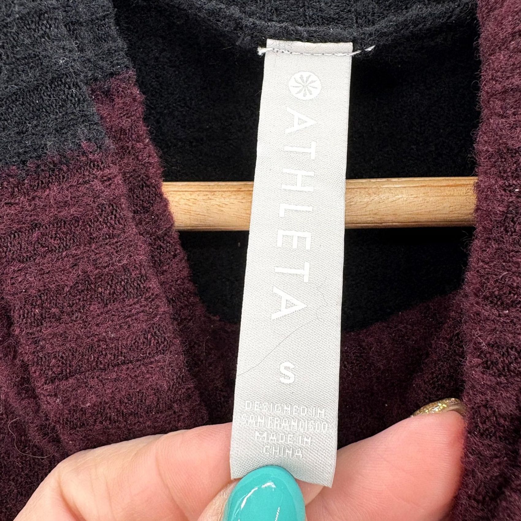 Athleta Athleta Sweater Womens Small Red Multicolor Knit Turtleneck Wool Blend Pullover Casual Winter Relaxed Long Sleeve Tight-Knit Merino Wool Cozy Size S / US 4 / IT 40 - 4 Thumbnail