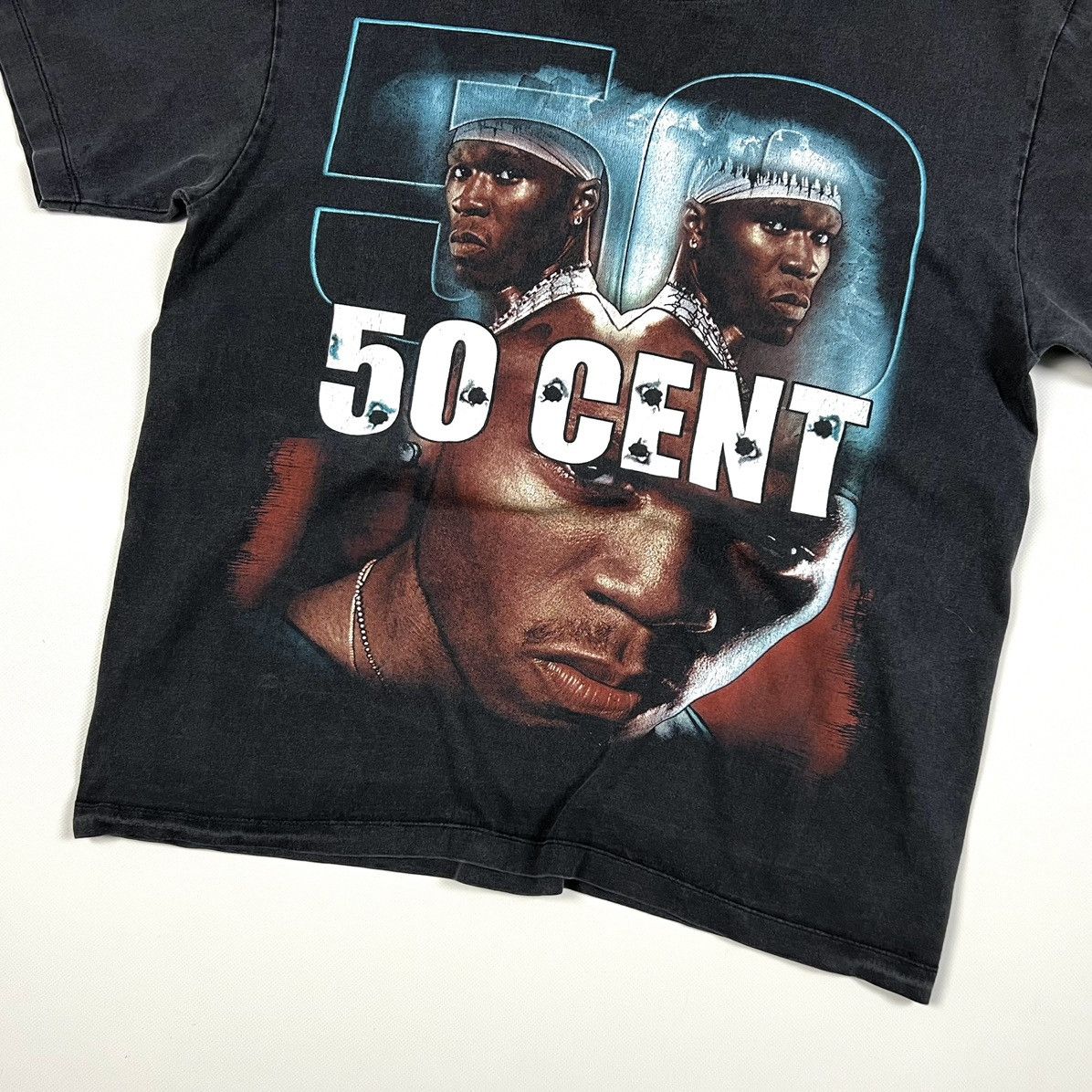 50 Cent × Rap Tees × Vintage Vintage 50 Cent Reverse logo Rap Hip Hop T Shirt Size S/M Size US M / EU 48-50 / 2 - 13 Thumbnail