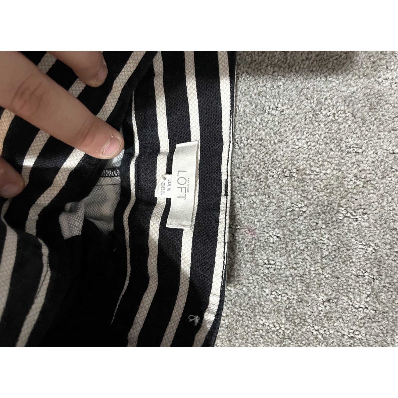 Ann Taylor Ann Taylor Loft The Riviera Pant Women Sz 6 Black White Striped Julie Fit Size 28" / US 6 / IT 42 - 5 Thumbnail