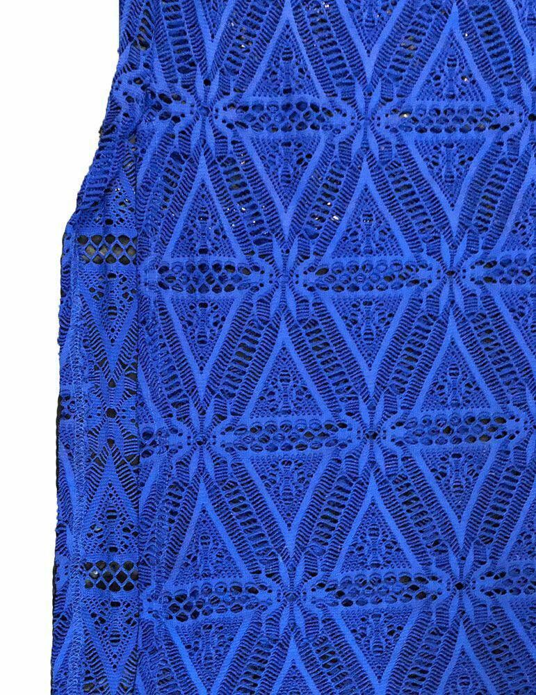 Designer Pre Owned Blue Crocheted Skirt L Size 36" / US 14 / IT 50 - 3 Thumbnail