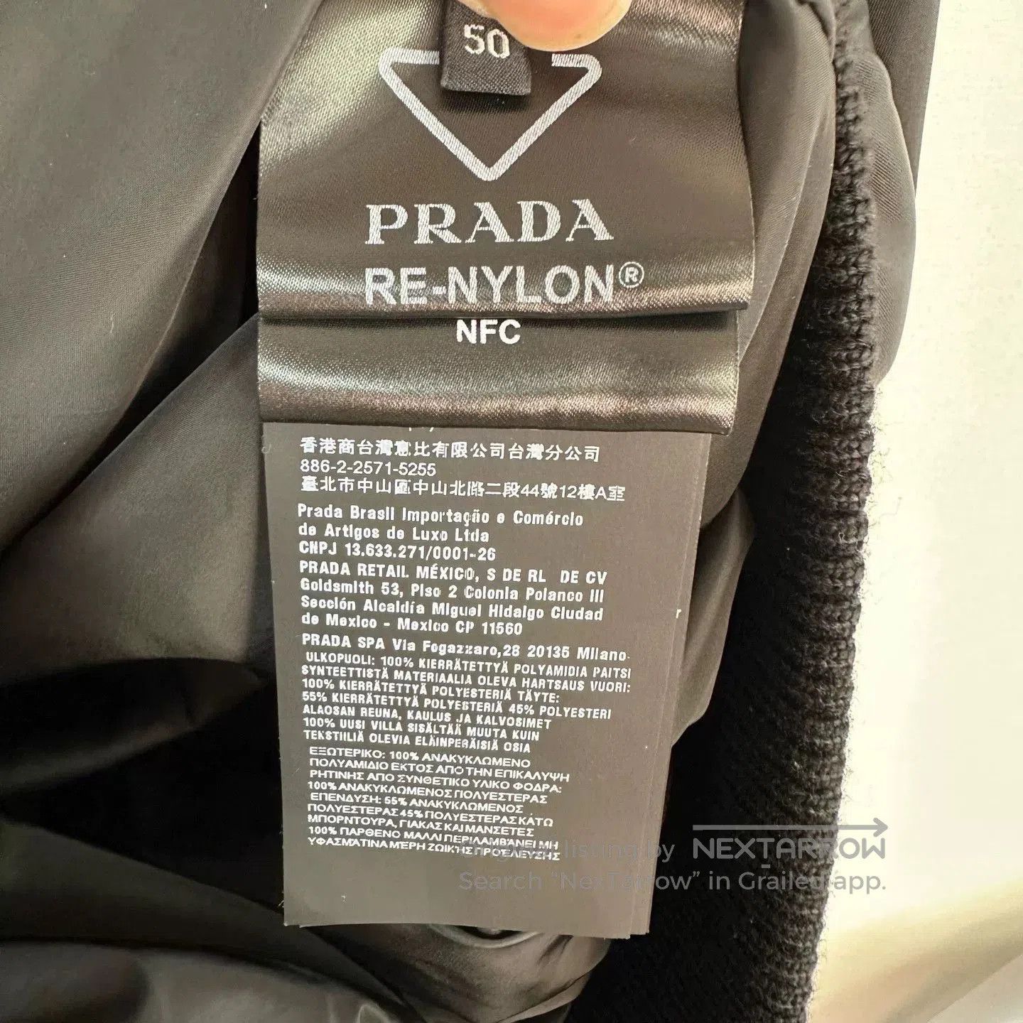 Prada prada black cotton bomber jacket new. Size XL / US 12-14 / IT 48-50 - 4 Thumbnail