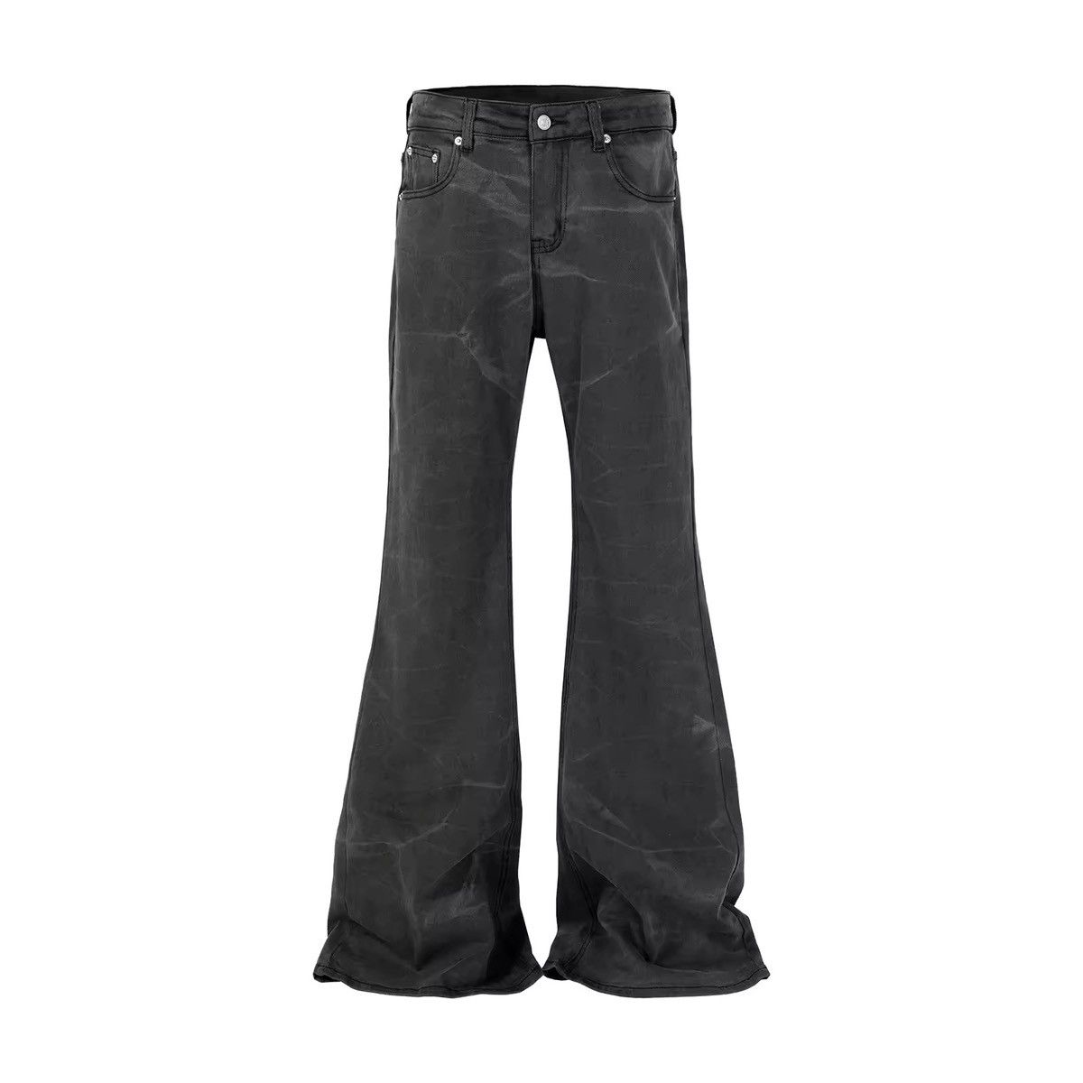 Designer Design Washed Bootcut Flared Hombre Baggy Jeans Pants Size US 30 / EU 46 - 2 Thumbnail