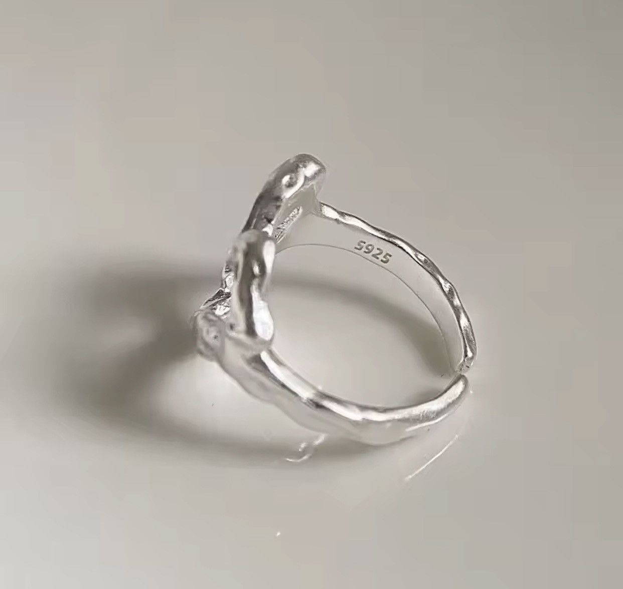 Jewelry × Vintage 925 Sterling Silver Heart Rings Size ONE SIZE - 2 Thumbnail