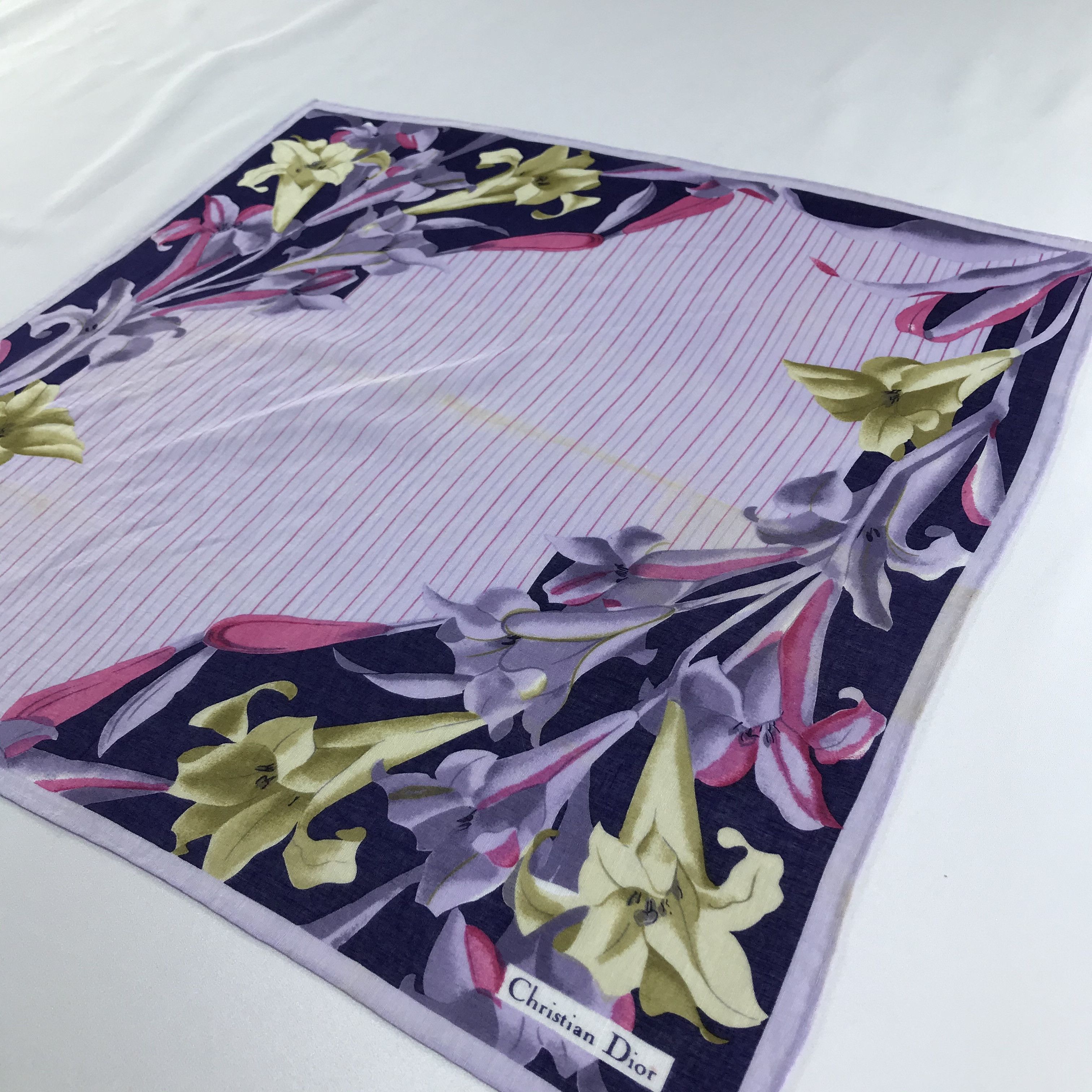 Christian Dior Monsieur Christian Dior Handkerchief Neckerchief Bandana H1048 Size ONE SIZE - 4 Thumbnail