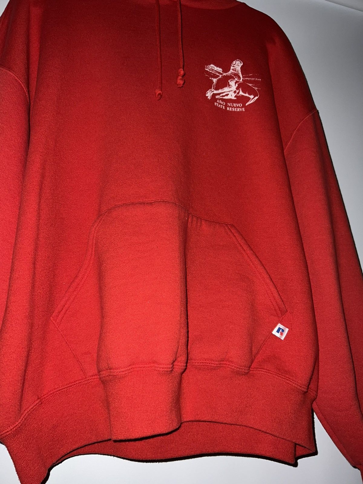 Russell Athletic × Vintage Vintage Russell Athletic Red Hoodie Sweatshirt Size US XL / EU 56 / 4 - 4 Thumbnail