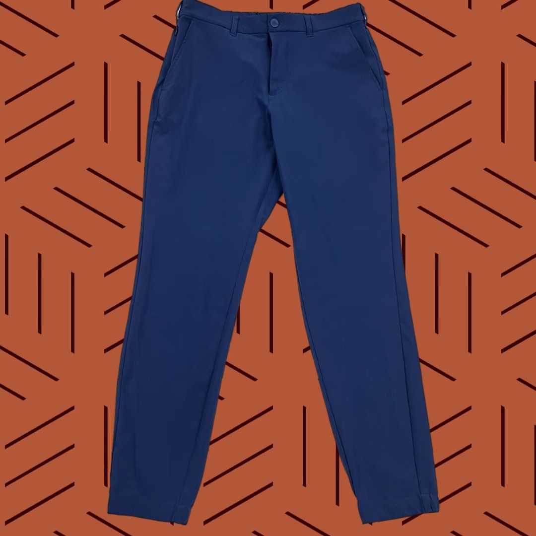 Mizzen+Main Mizzen + Main Helmsman Pants Mens 32 x 29 Slim Tapered Jogger Stretch Casual Blue polyester blend Denim? No. Size US 32 / EU 48 - 1 Thumbnail