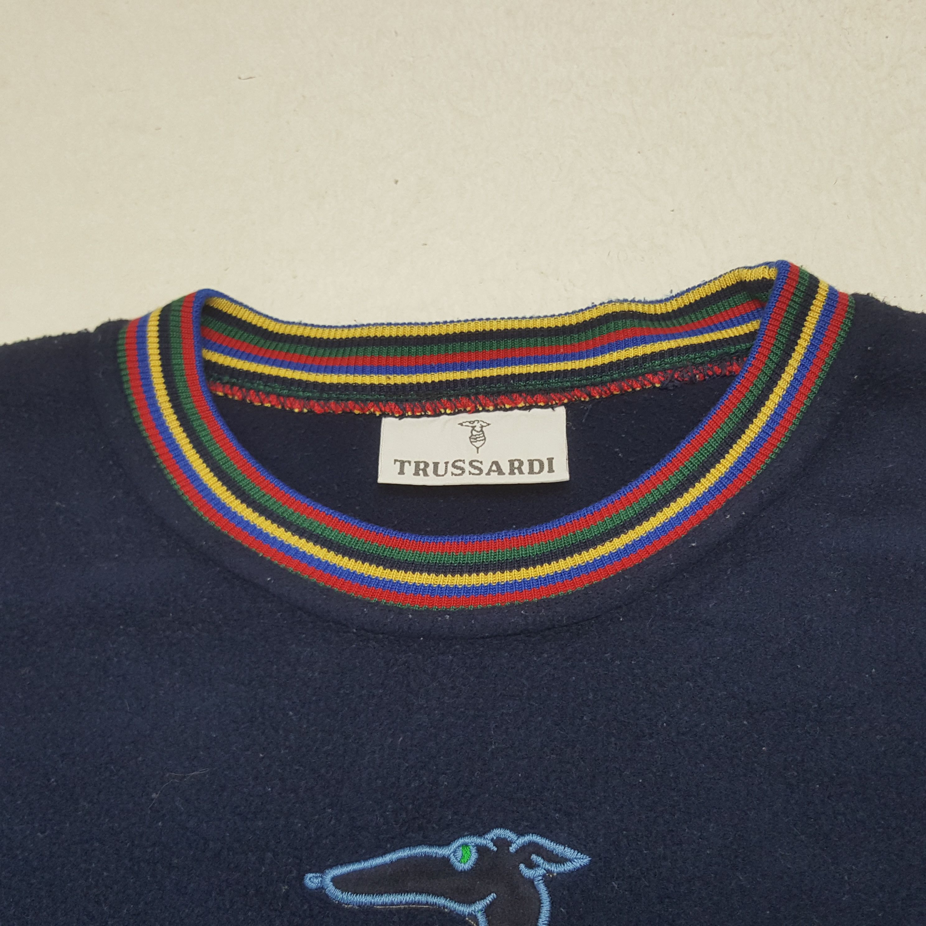 Trussardi × Vintage Vintage Trussardy Embroidery Logo Sweatshirt Size US M / EU 48-50 / 2 - 4 Thumbnail