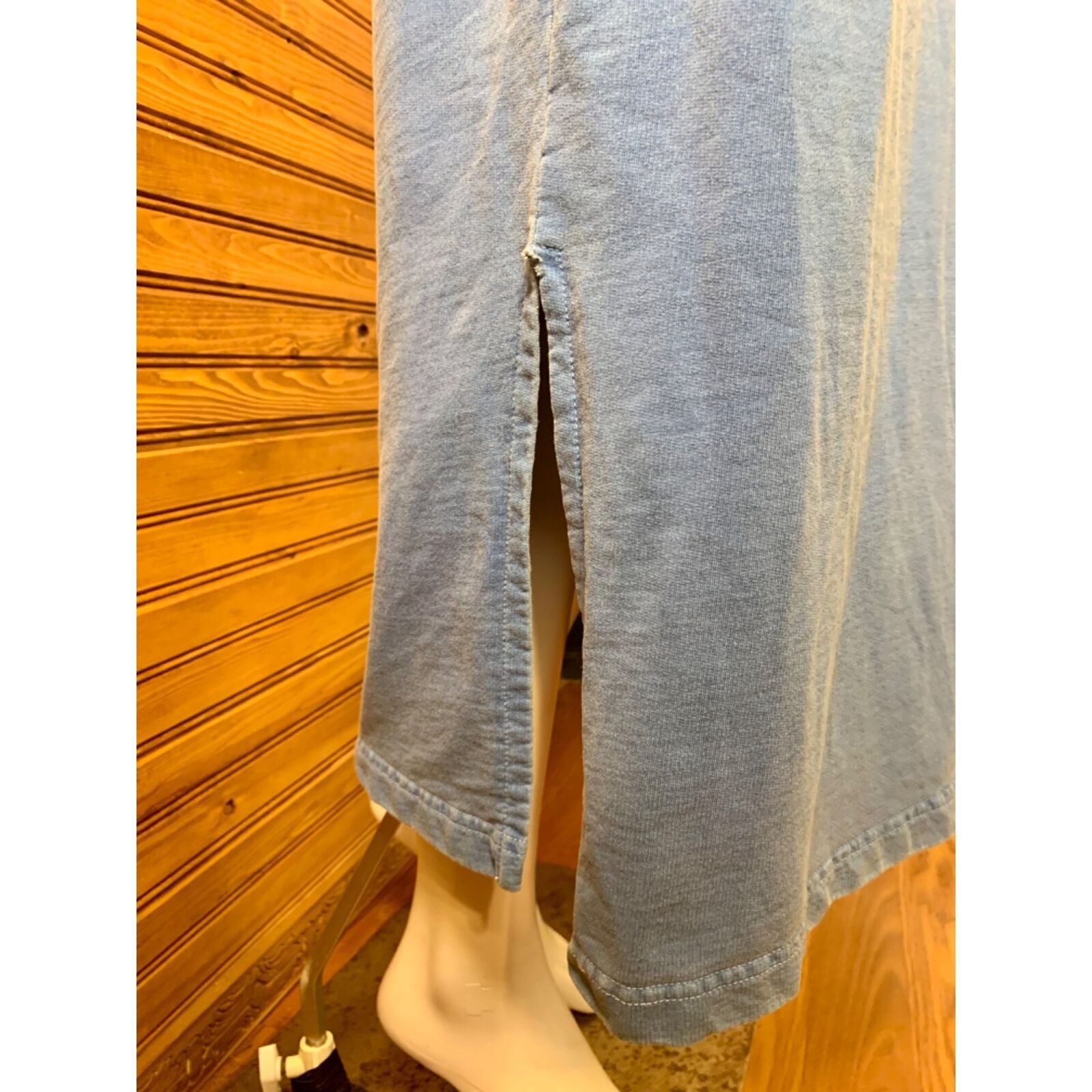 Other Vtg 90s Dusty Blue Marsh Landing Maxi Body Con Tshirt Dress Size S / US 4 / IT 40 - 10 Thumbnail