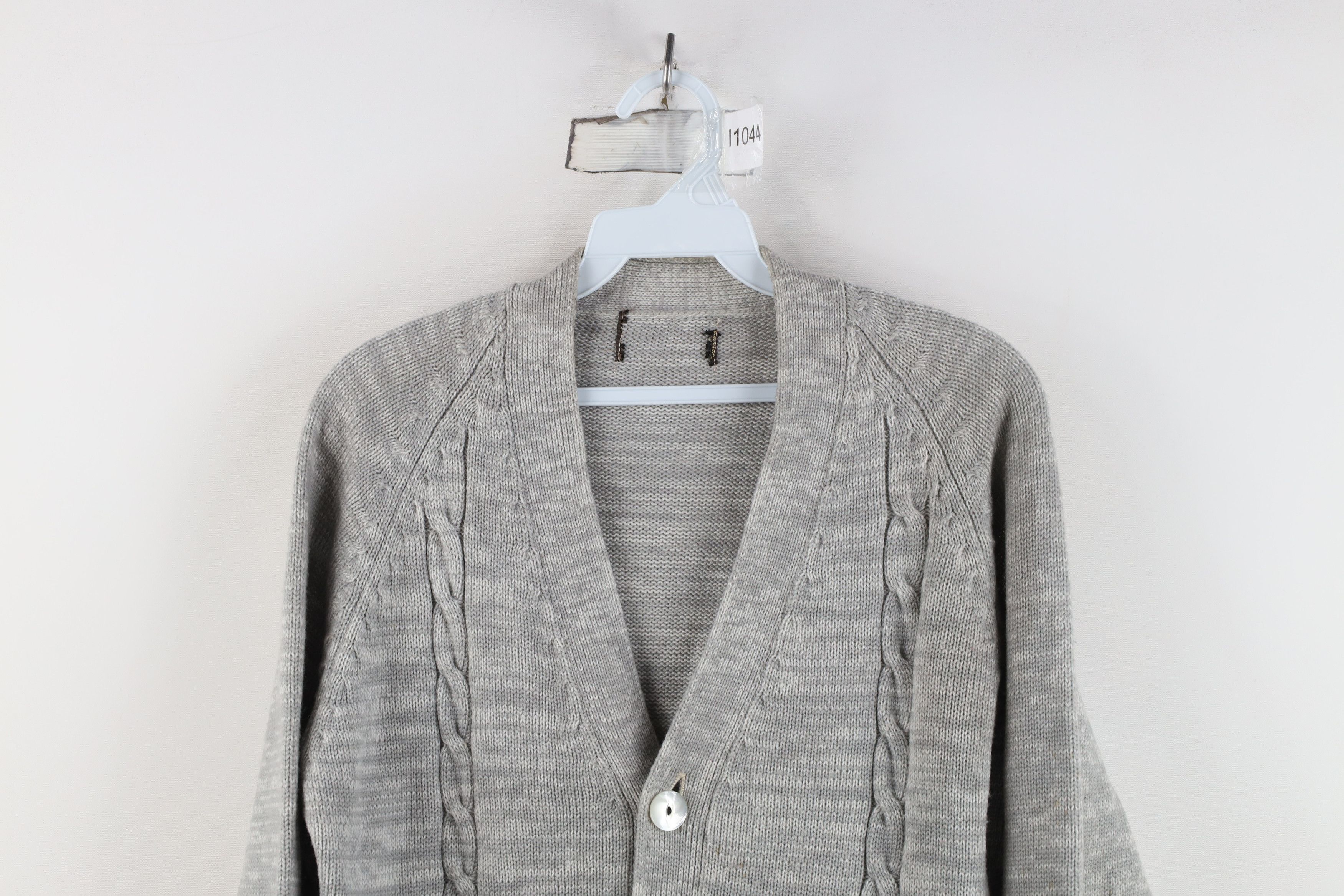 Vintage Vintage 50s 60s Streetwear Cable Knit Cardigan Sweater Size US M / EU 48-50 / 2 - 2 Thumbnail