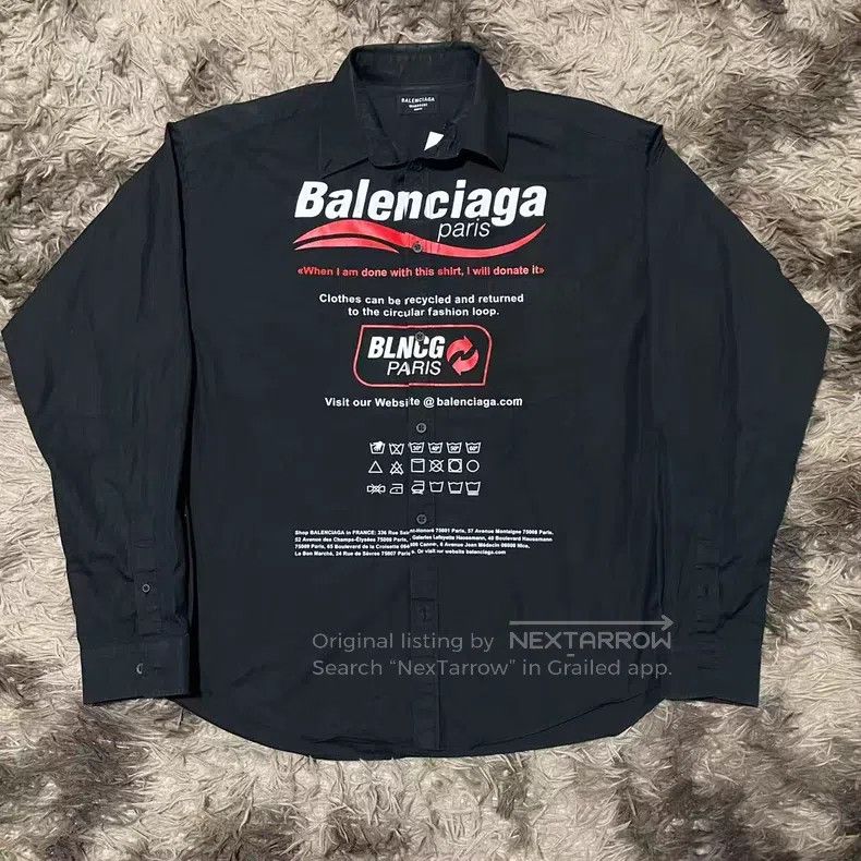 Balenciaga Balenciaga Ocean wave eco-friendly shirt Size US XS / EU 42 / 0 - 1 Thumbnail
