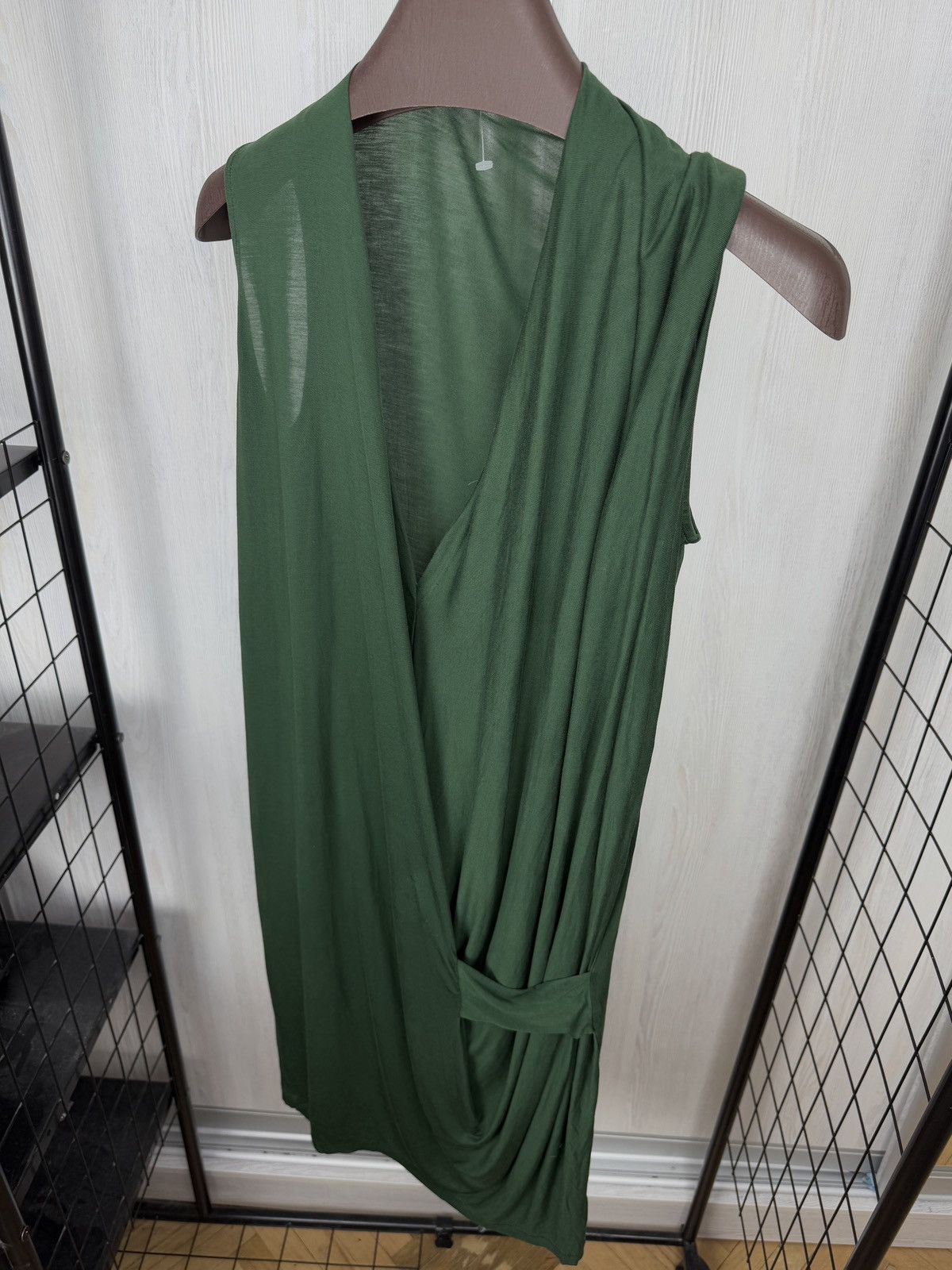 green christmas plaid dress Acne Studios // Cut Out Button Up Dress – VSP Consignment main image 1
