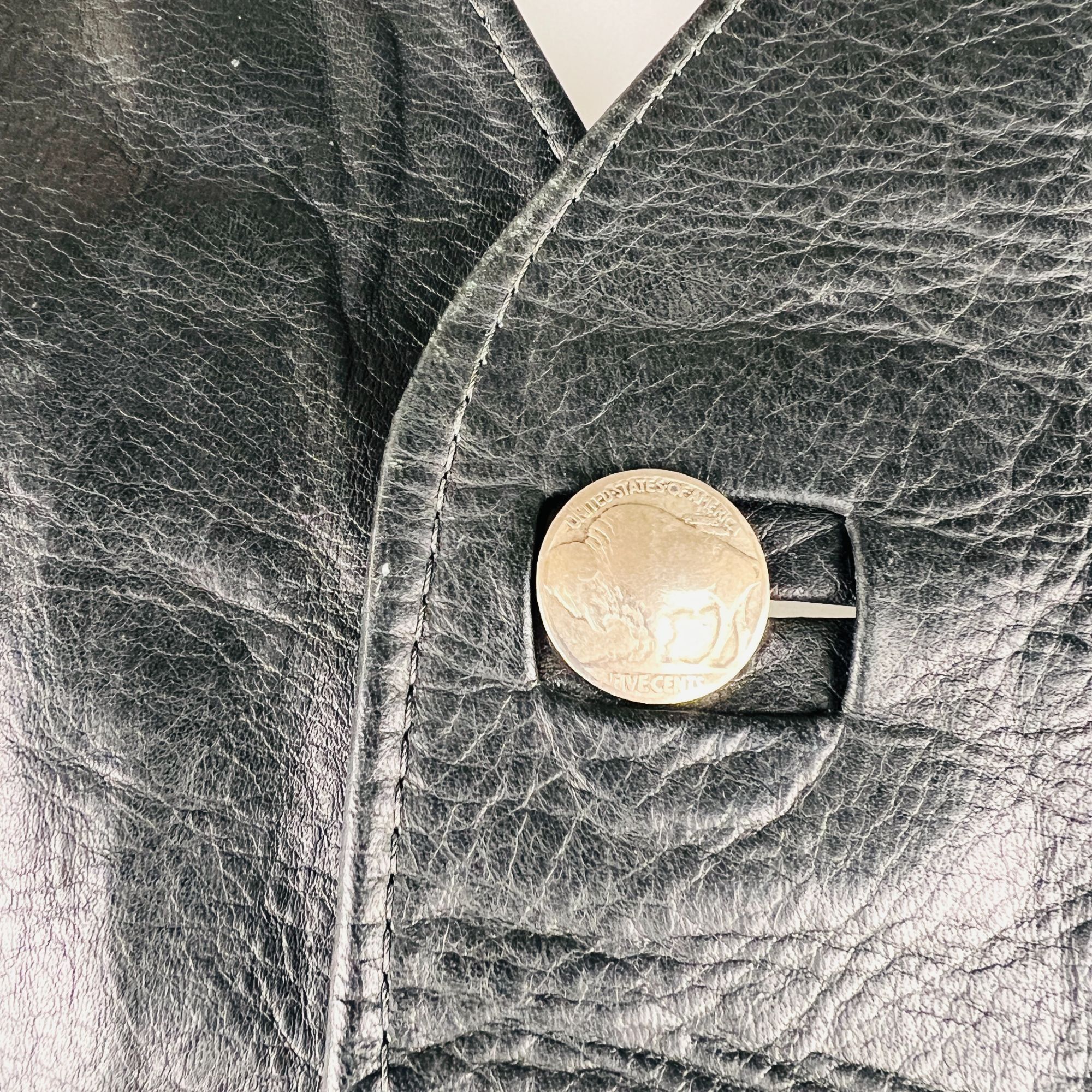 Other Buffalo Nickel Leather Biker Vest Size US XL / EU 56 / 4 - 3 Thumbnail