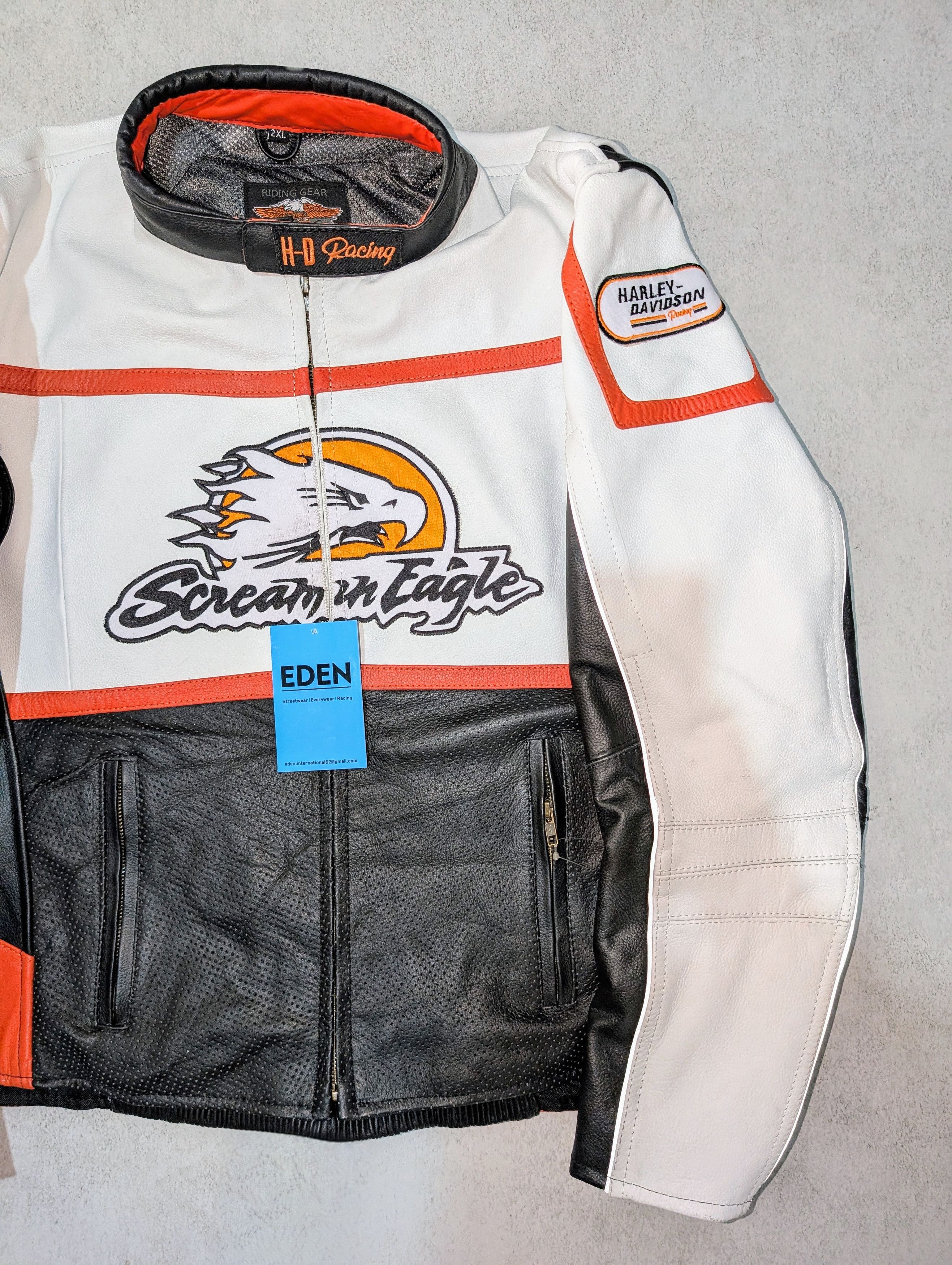 Harley Davidson Harley Davidson Leather Racing Jacket Rare Motorcycle wear Size US M / EU 48-50 / 2 - 3 Thumbnail