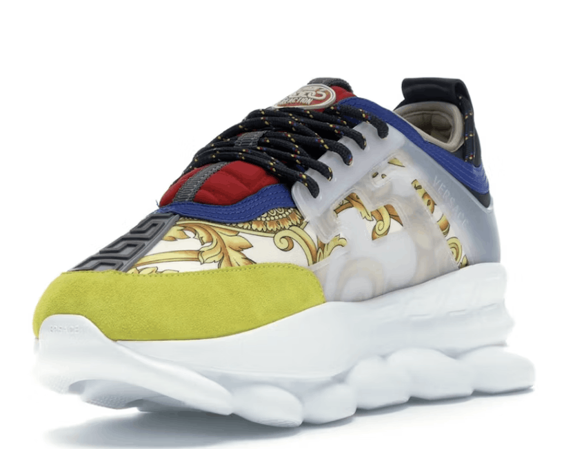 Versace Barocco chain reaction muti yellow rubber suede Size US 13 / EU 46 - 3 Thumbnail