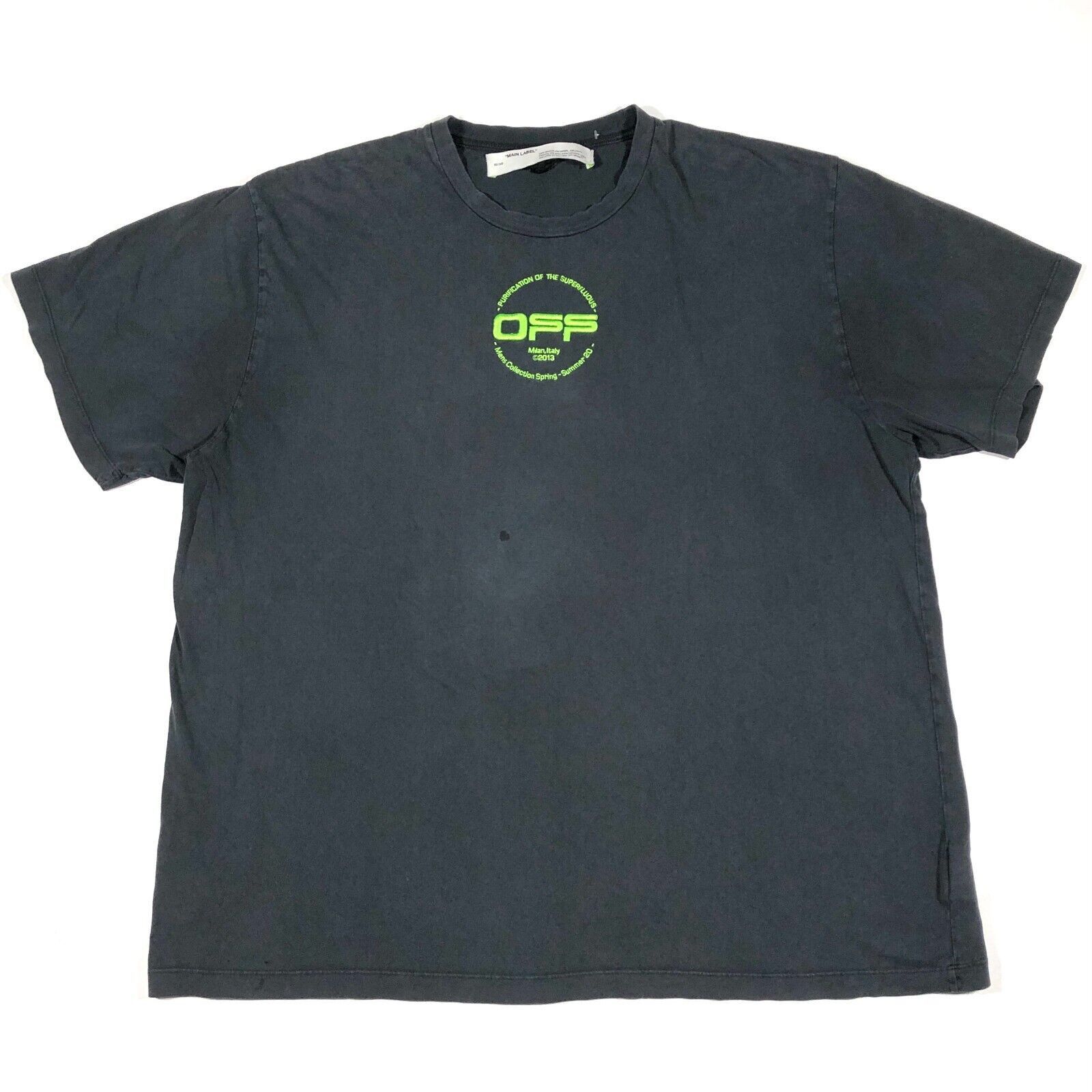 Designer × Off-White × Streetwear SS20 OFF-WHITE Hand Logo Tee T 