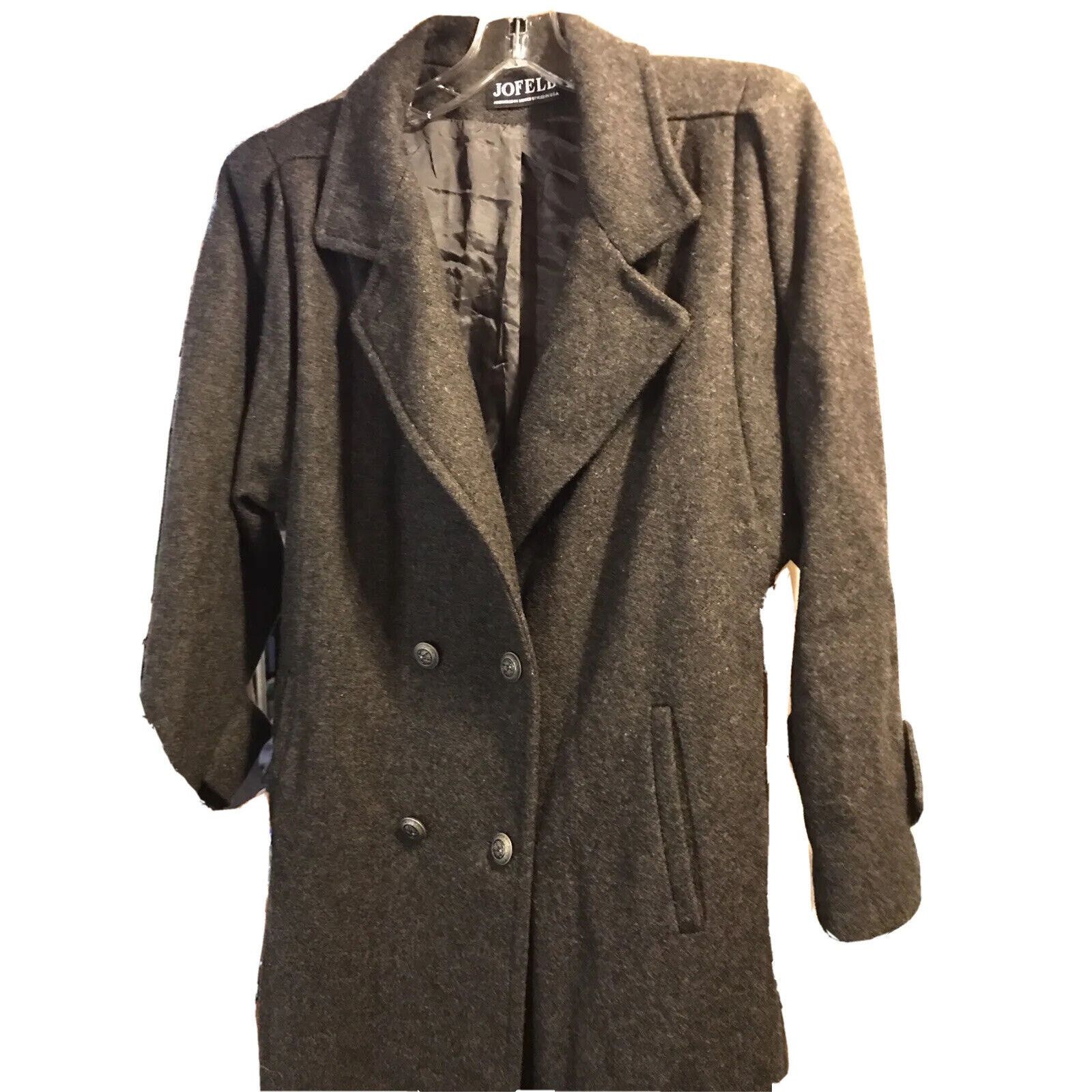 Other Jofeld Vintage Women’s Gray Wool Nylon Button Coat Sz 22x45 Size L / US 10 / IT 46 - 1 Thumbnail