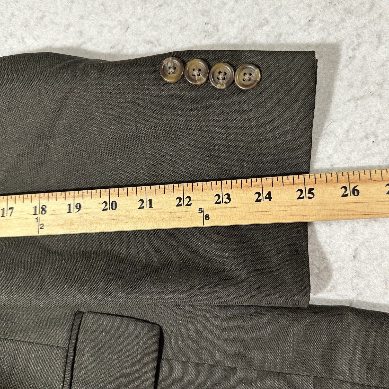 Ralph Lauren Ralph Lauren 46R Wool + Cashmere Suit Jacket Dark Brown Coat Size 46R - 13 Thumbnail