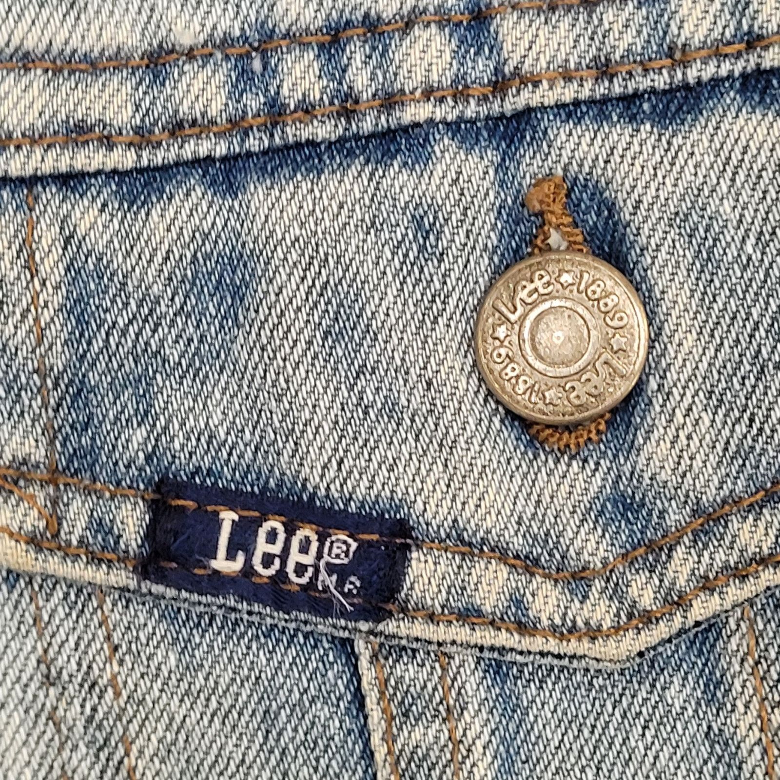 Lee VTG 80s LEE Denim Cropped Jean Jacket Womens S/M 19x18 Faded Size M / US 6-8 / IT 42-44 - 4 Thumbnail