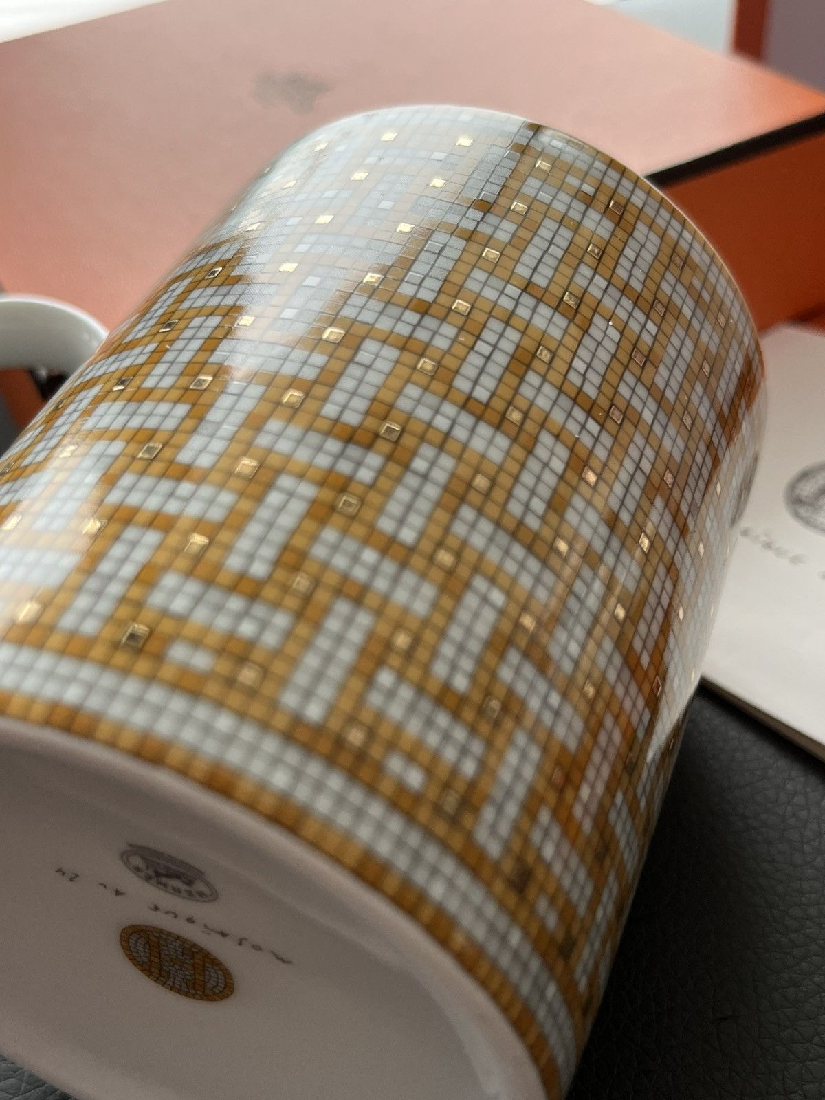 Hermes Hermes Brand New Mosaique 24k Gold Glass Mug Rare Giftable Size ONE SIZE - 18 Thumbnail
