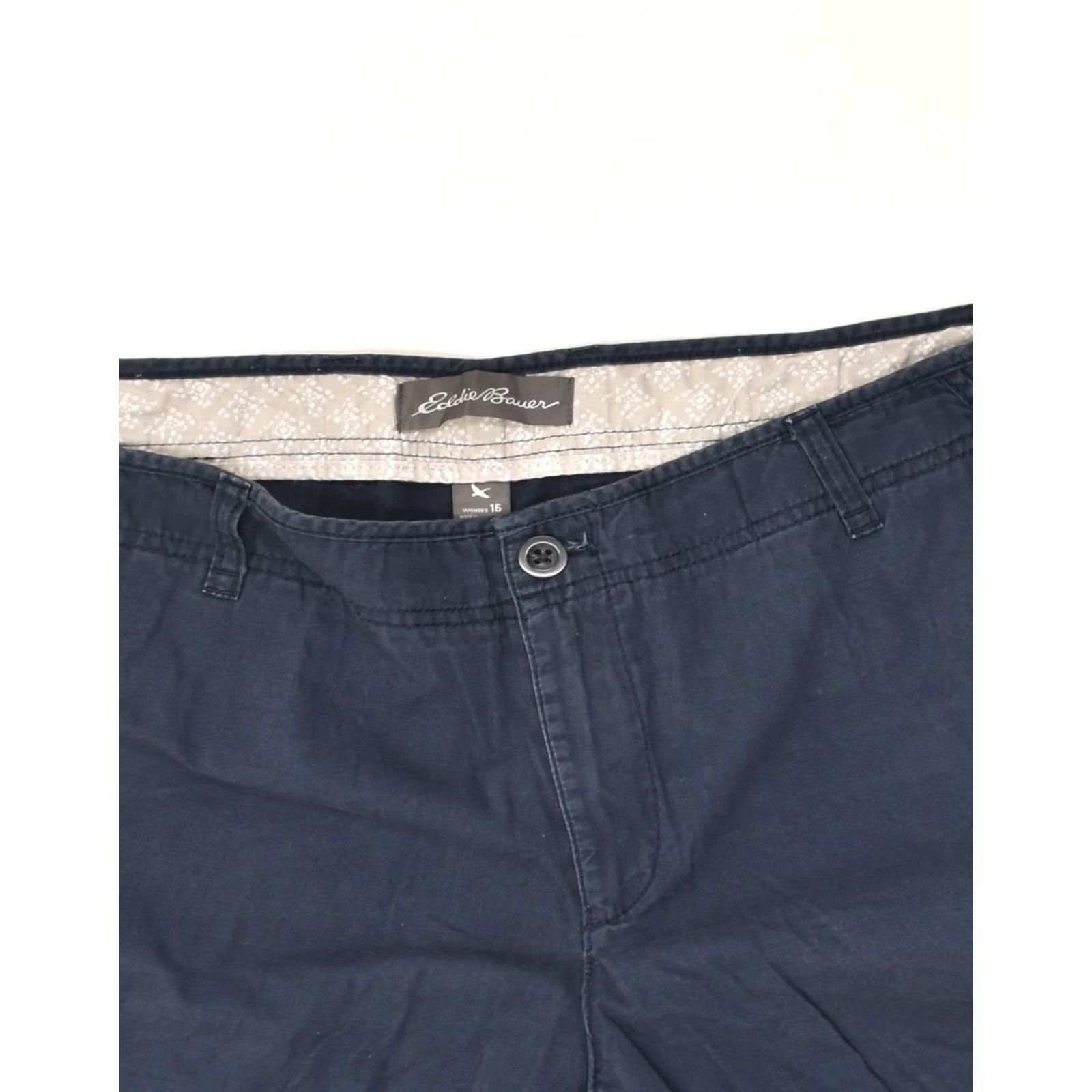 Eddie Bauer EDDIE BAUER Womens Chino Shorts Navy Blue Cotton US 16 2XL W38 Size 40" / US 18 - 3 Thumbnail