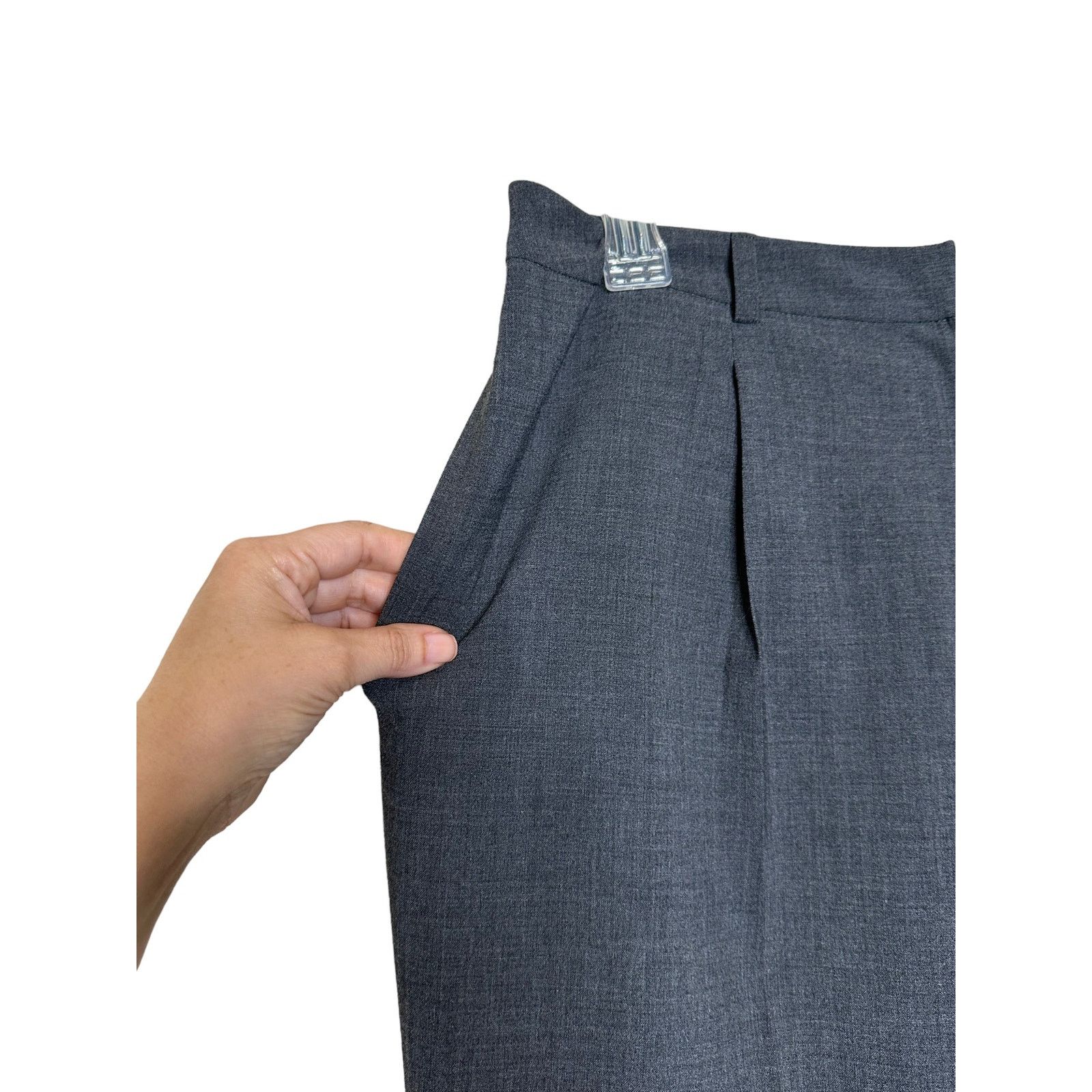 Jones New York Jones New York gray pleated stretch trousers size 12 Size 34" / US 12 / IT 48 - 7 Thumbnail