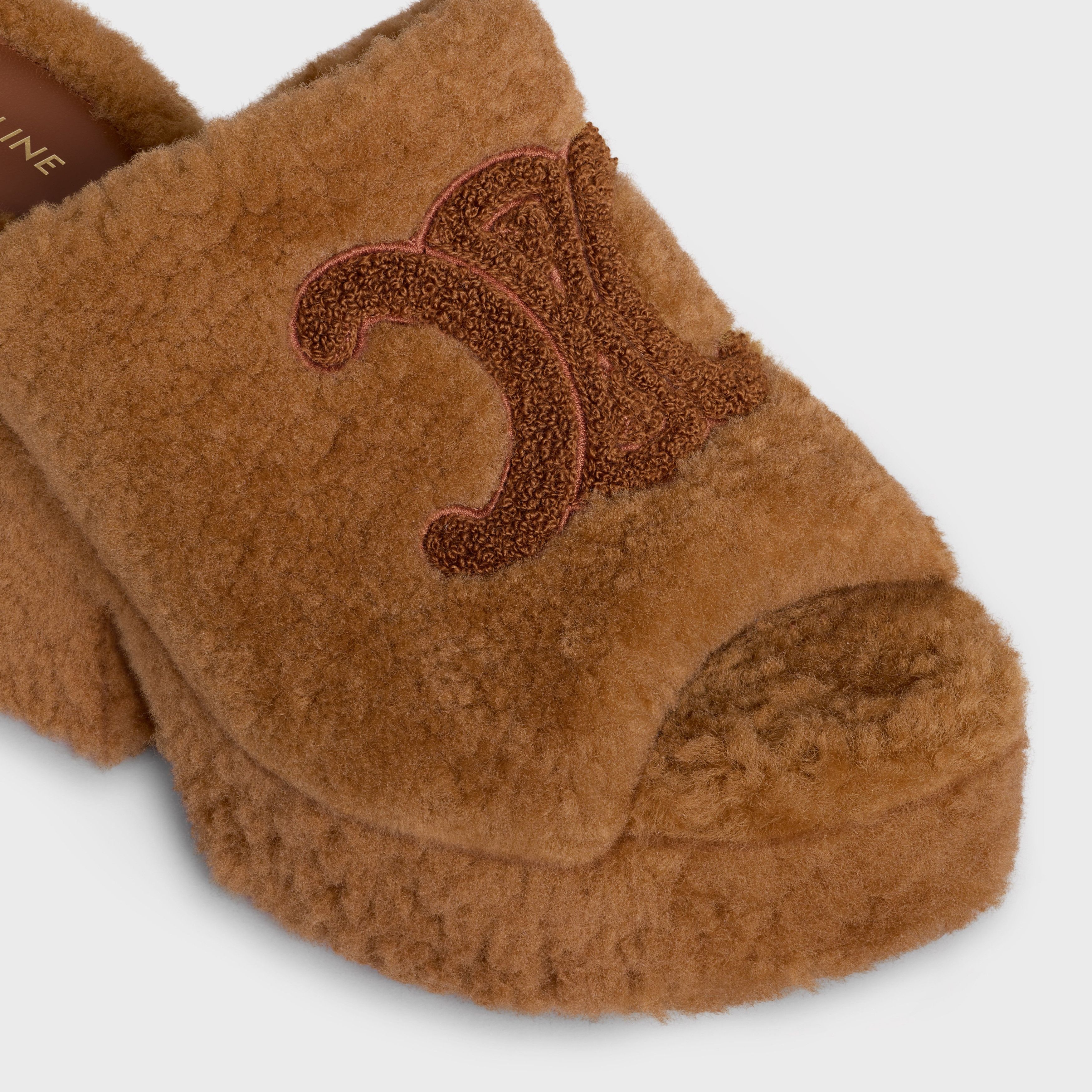 Celine o1bcso1str0925 358065003C Shearling Elena Mules in Brown Size US 8 / IT 38 - 4 Thumbnail