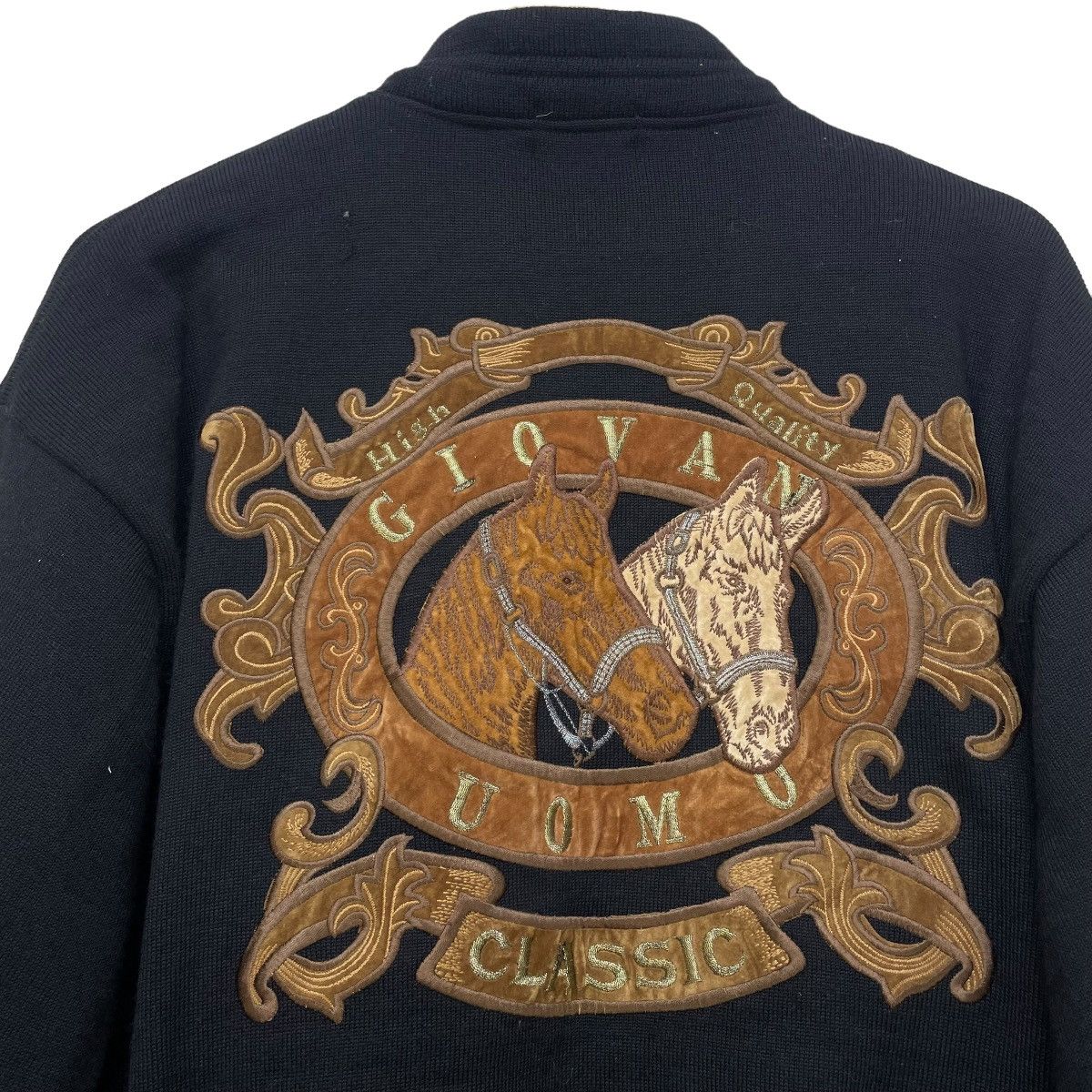 Other Japanese Brand Giovanuomo Knit Big Logo Jacket Size US M / EU 48-50 / 2 - 3 Thumbnail