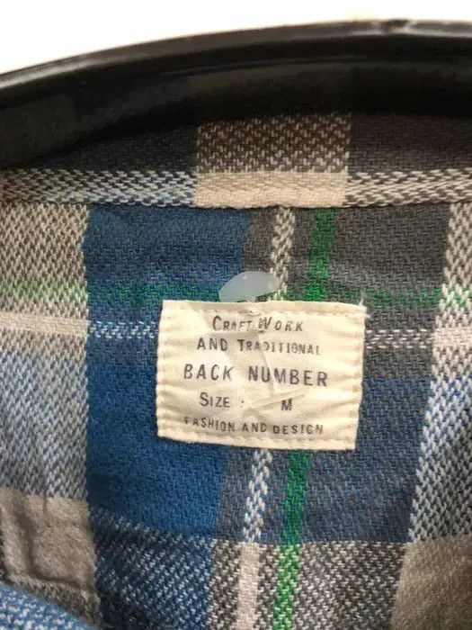 Flannel × Japanese Brand Japanese Brand Back Number Plaid Tartan Flannel Hoodies Size US M / EU 48-50 / 2 - 3 Thumbnail