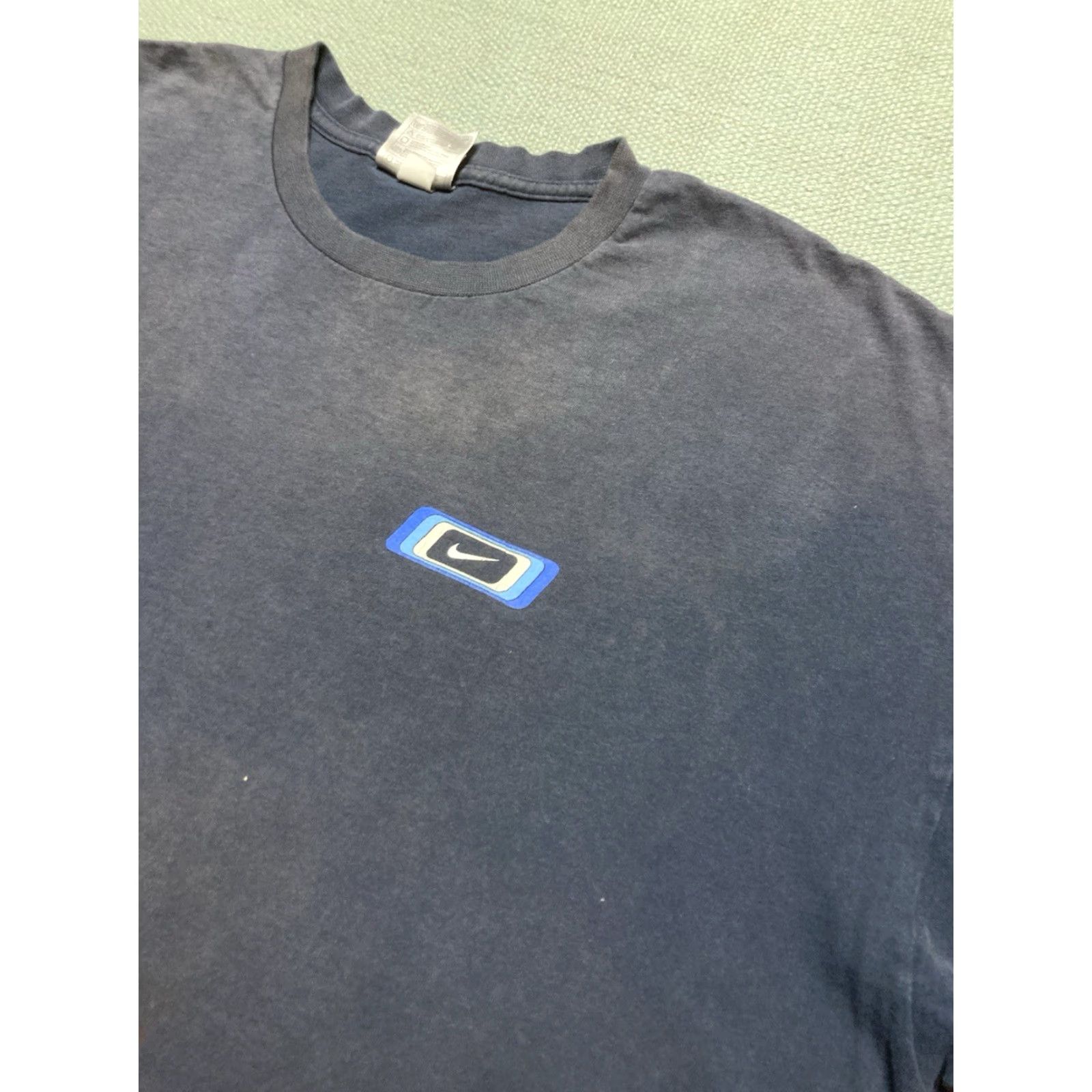 Nike VINTAGE Nike T-Shirt Men XL Navy Blue Check Logo Just Do It Swoosh Graphic Size US XL / EU 56 / 4 - 4 Thumbnail