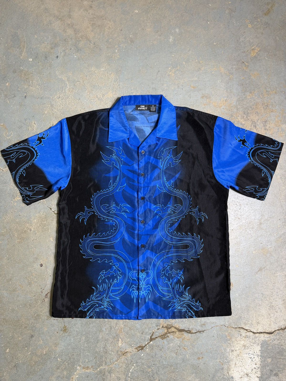 Other Vintage Y2K Dragon Flames Button Up Shirt Size US XL / EU 56 / 4 - 1 Thumbnail