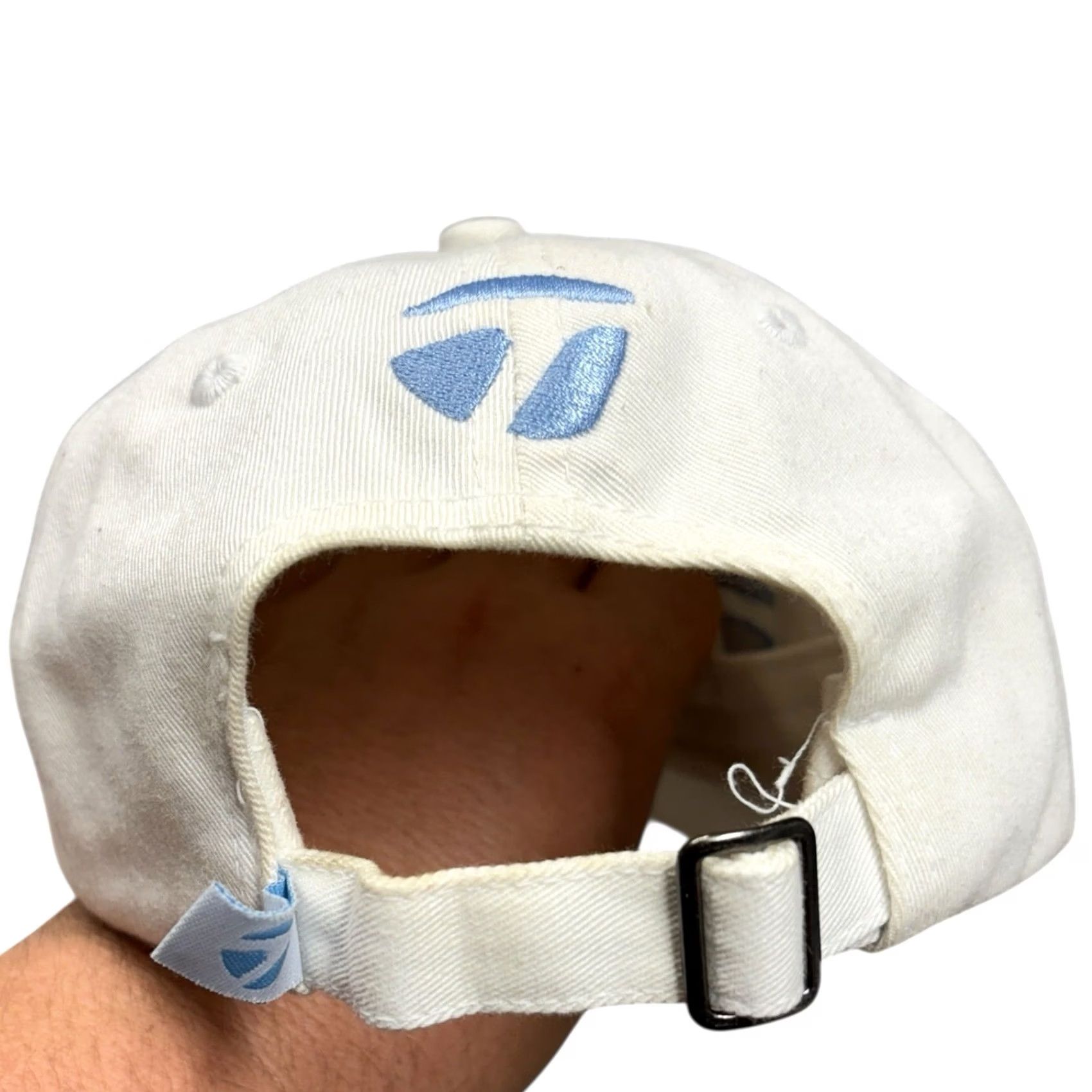 TaylorMade TaylorMade Baseball Cap Hat Adult Adjustable Gray Mens White Blue Decal Golf Canvas Polyester Adjustable Mens Cap Size ONE SIZE - 5 Thumbnail