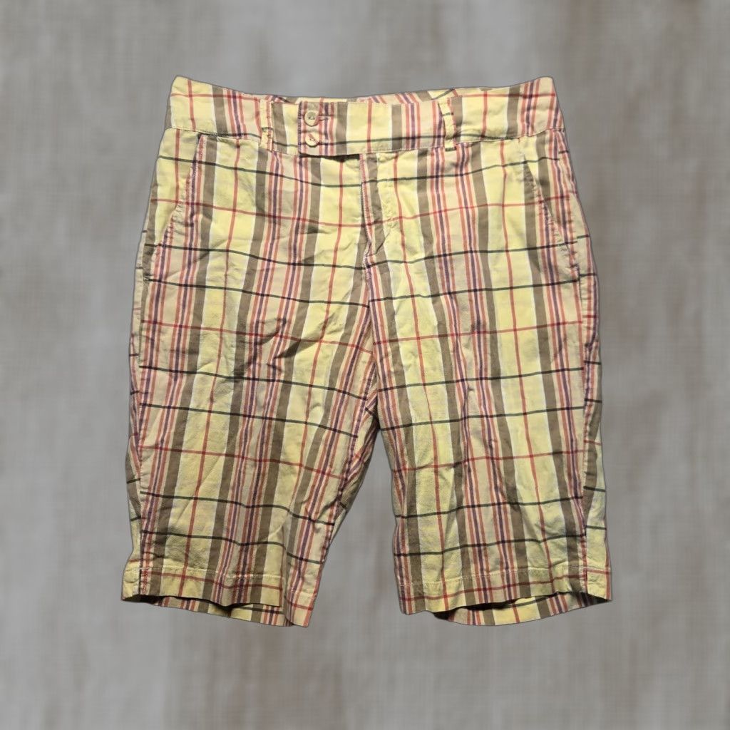 Gloria Vanderbilt GLORIA VANDERBILT Yellow Red Plaid Khaki Capri Pants Women’s Size 8 Size 30" / US 8 / IT 44 - 1 Thumbnail