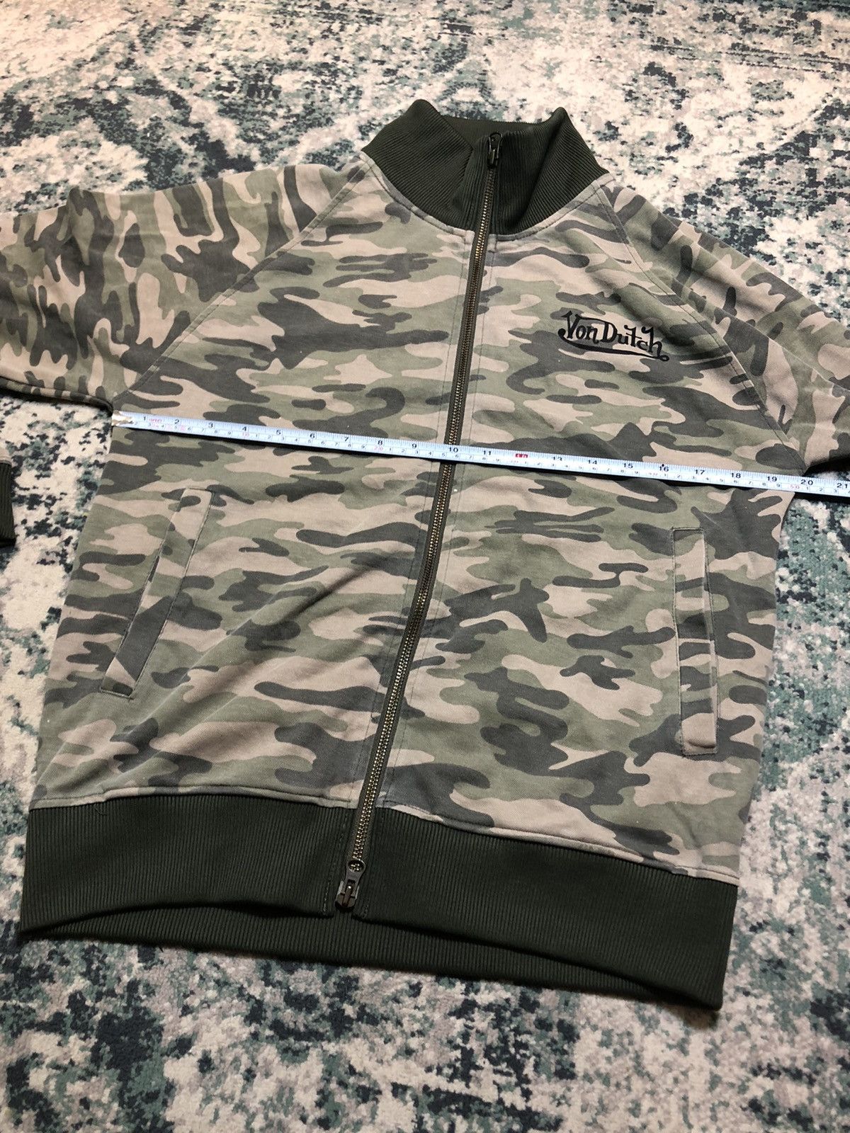 Vintage × Von Dutch Vintage Von Dutch Camo Zipper Up Jacket Sweatshirt Size US M / EU 48-50 / 2 - 15 Thumbnail