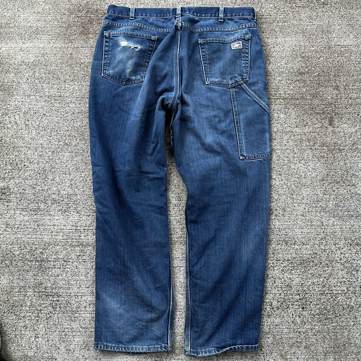 Japanese Brand Vintage Faded Distressed Jeans 38x32 90’s Y2K Size US 38 / EU 54 - 9 Thumbnail