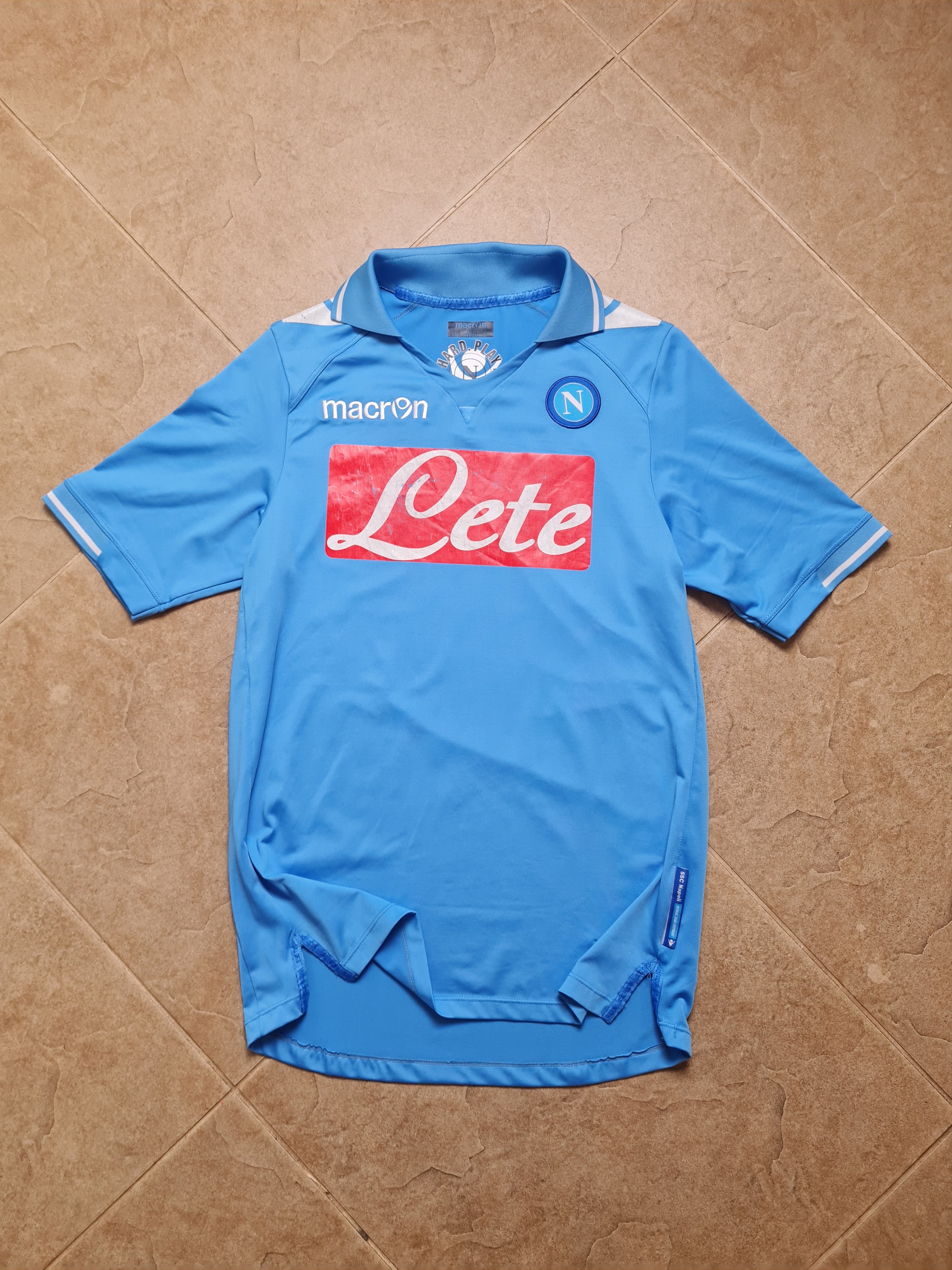 Macron Macron 2013-14 SSC Napoli Soccer Shirt Blue Men's Size S-M Size US S / EU 44-46 / 1 - 1 Thumbnail