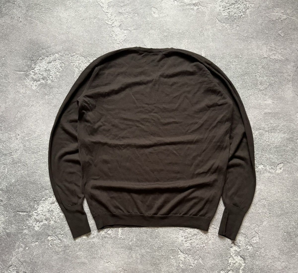 Designer × John Smedley John smedley L brown v-neck sweater jumper pullover knitwear Size US L / EU 52-54 / 3 - 11 Thumbnail