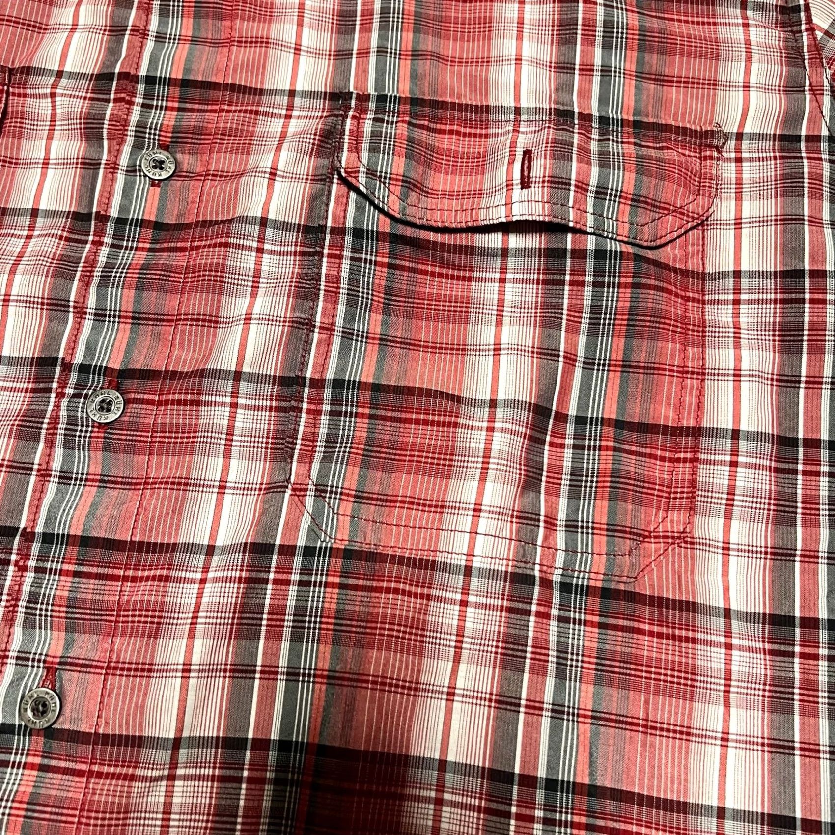 Vintage Kuhl Shirt Mens M Red Eluxur Plaid Short Sleeve Button Down Hiking Casual Size US M / EU 48-50 / 2 - 2 Thumbnail