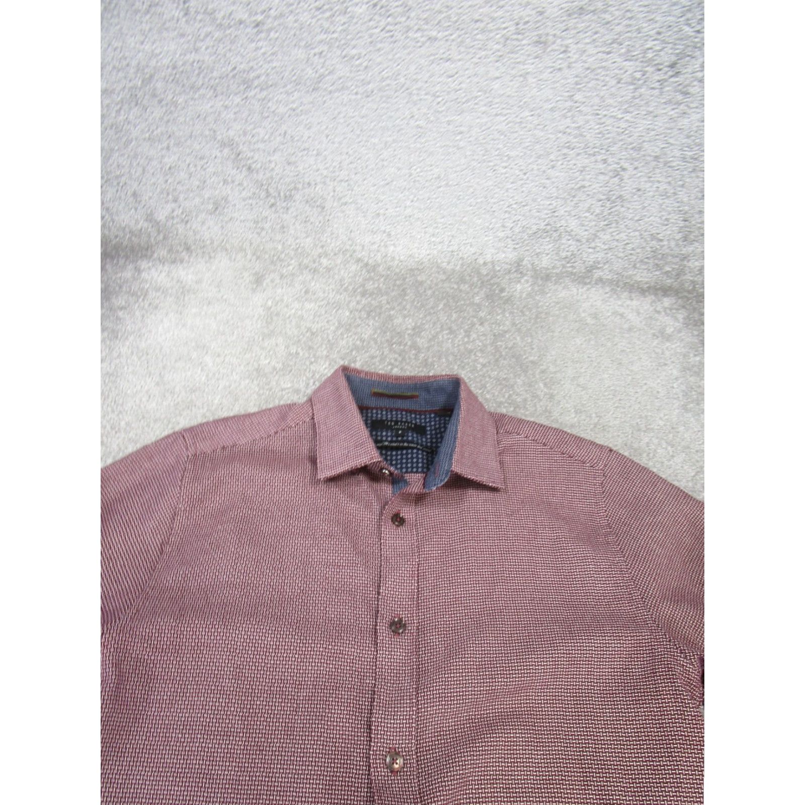 Ted Baker Ted Baker Shirt Mens Small Burgundy Red Button Up Classic Size US S / EU 44-46 / 1 - 2 Thumbnail