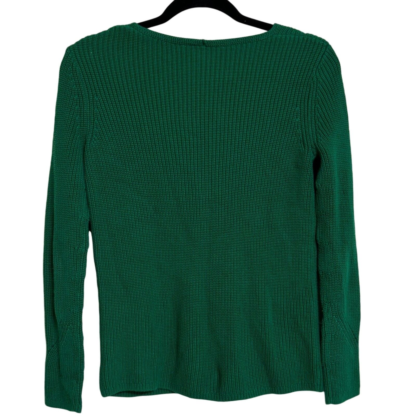 Other Talbots Ribbed V-Neck Petite Long Sleeve Sweater Size S / US 4 / IT 40 - 2 Thumbnail