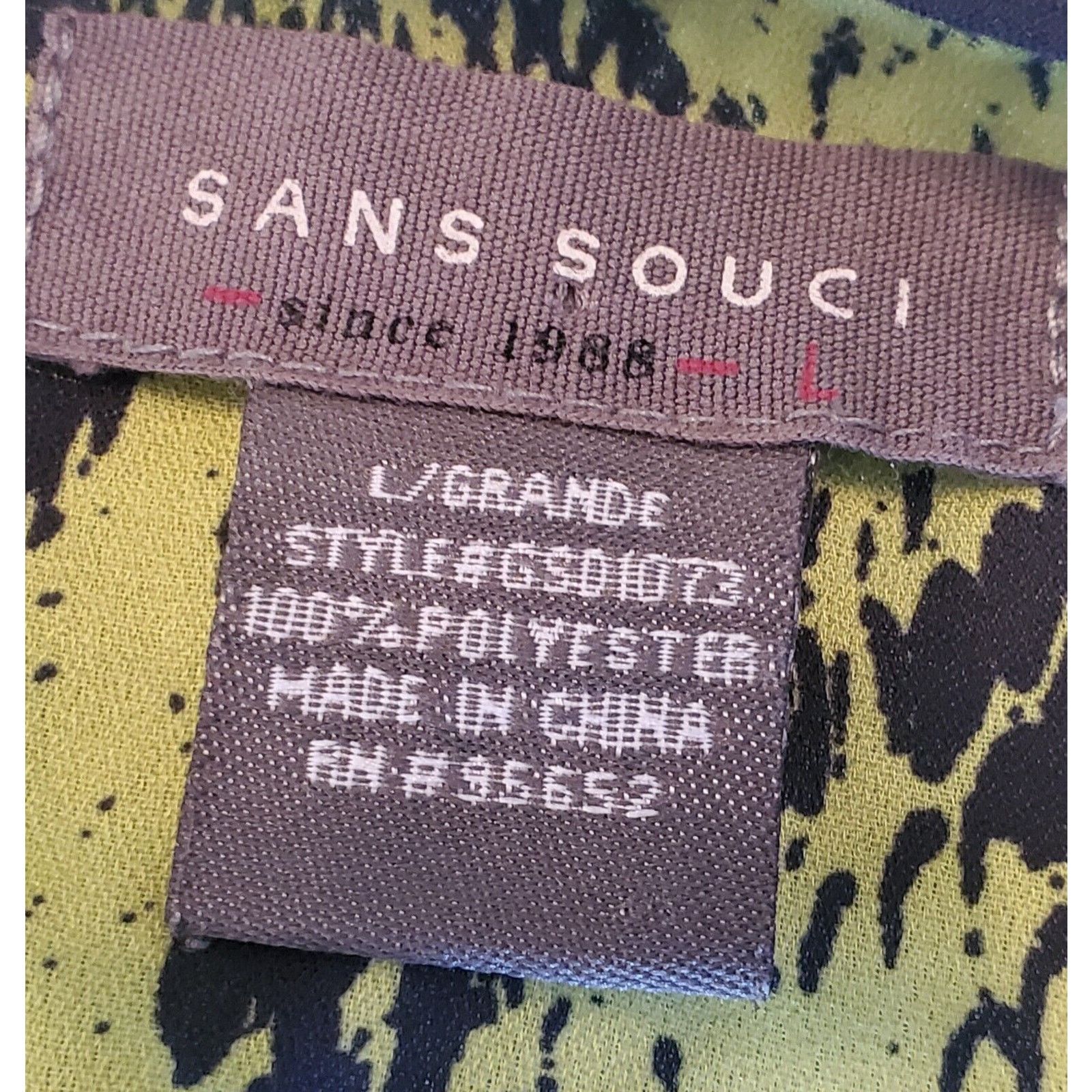 Other Sans Souci Snake Print Polyester V-Neck Knee Length Dress L Size L / US 10 / IT 46 - 7 Thumbnail