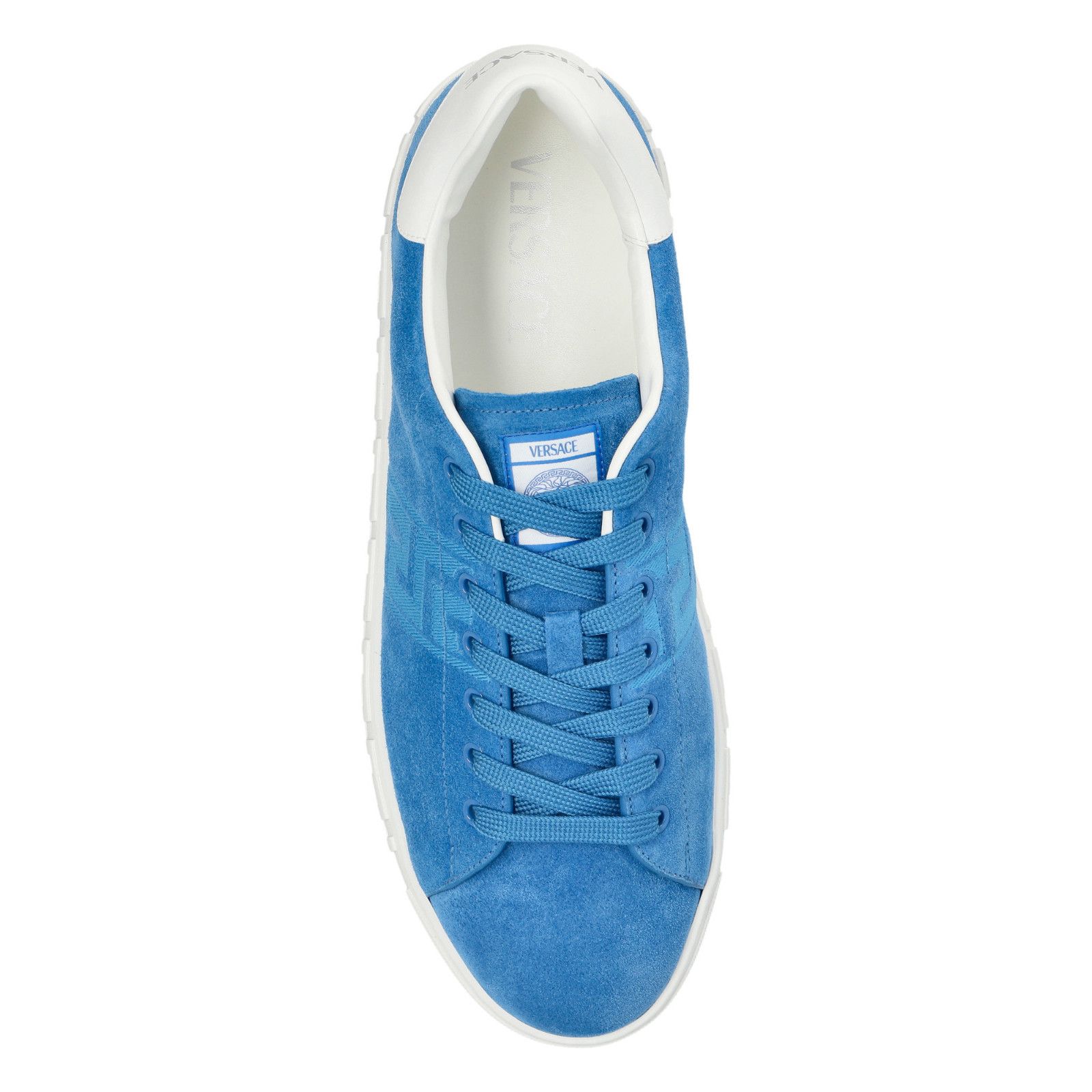 VERSACE Blue Suede Sports Sneakers New And Authentic (Men's