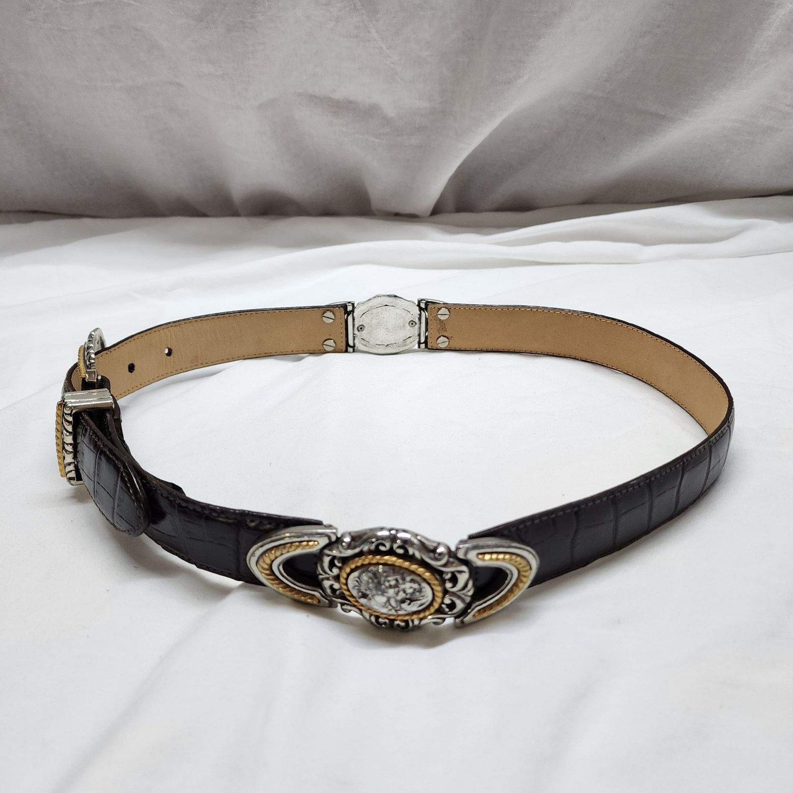 Brighton Vintage Brighton belt Black leather size M 34inches b46 Size ONE SIZE - 7 Thumbnail